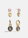 MLB Hoop Earring Set - Los Angeles Dodgers