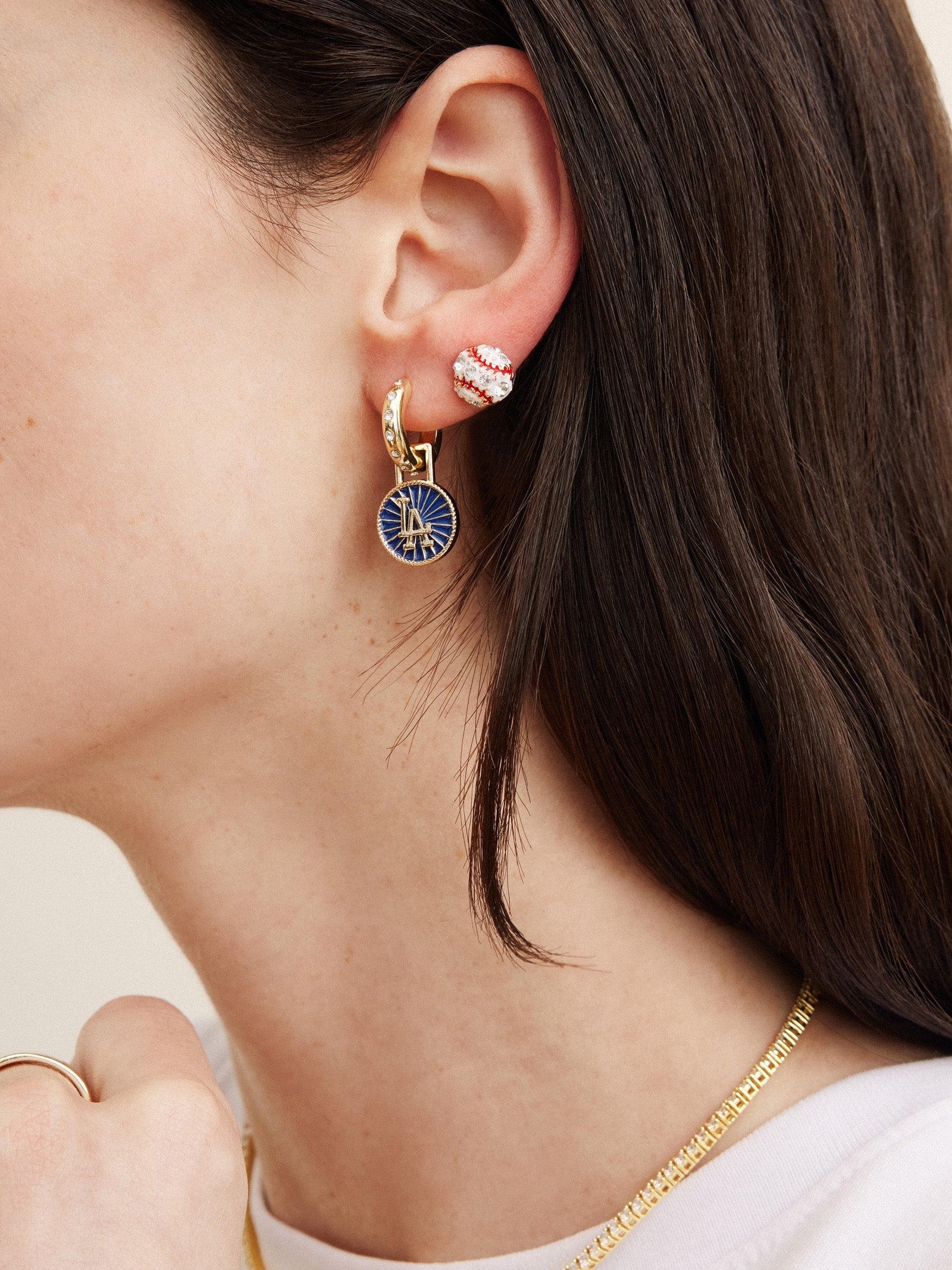 MLB Hoop Earring Set - Los Angeles Dodgers