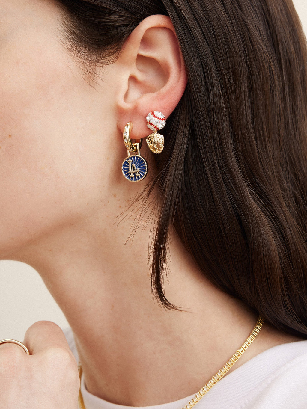 MLB Hoop Earring Set - Los Angeles Dodgers