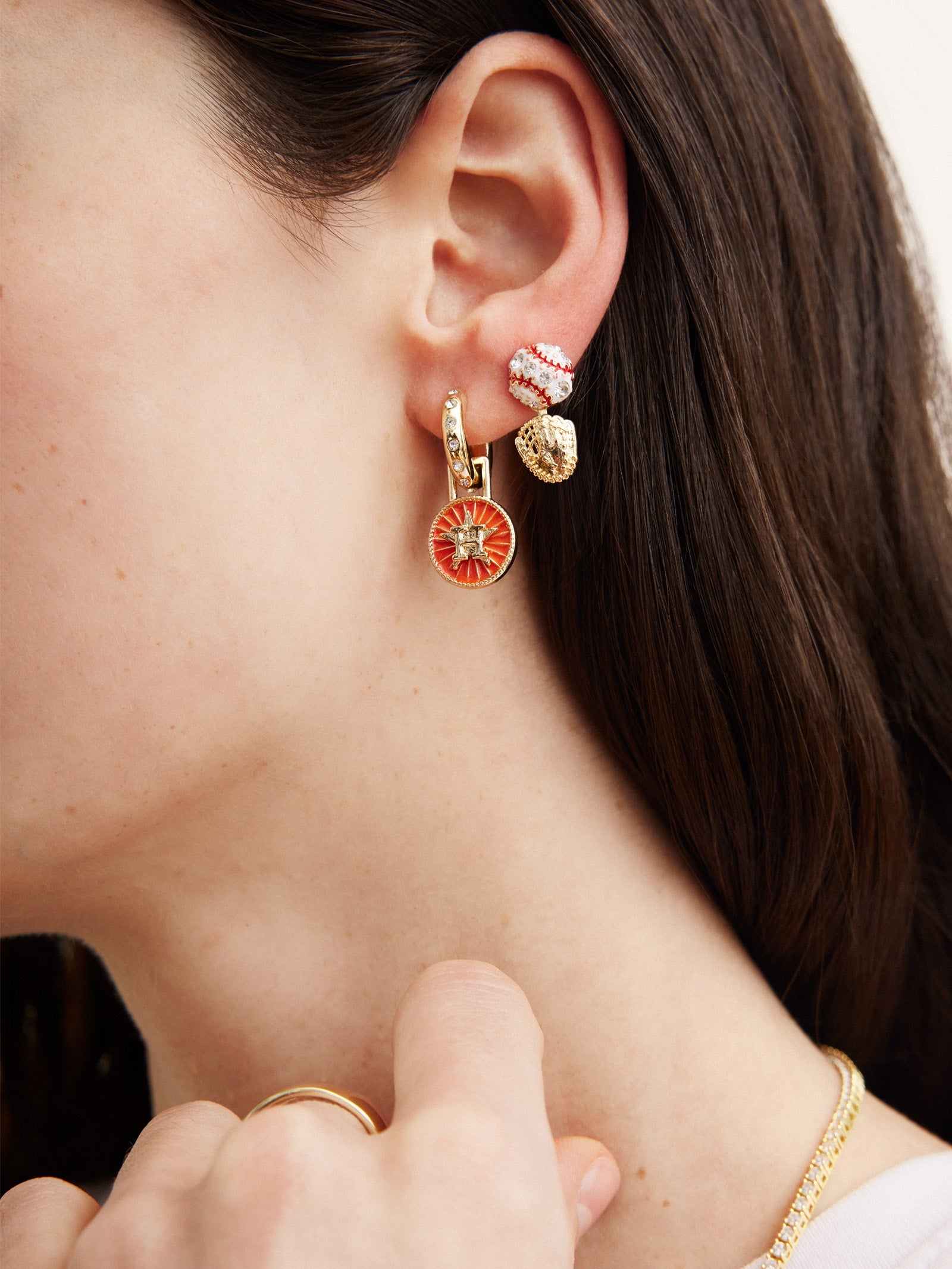 MLB Hoop Earring Set - Houston Astros