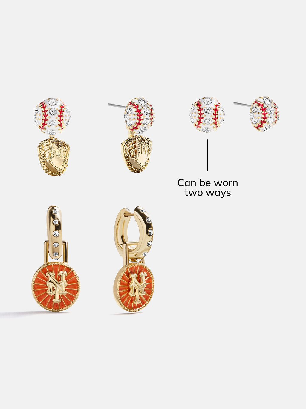 MLB Hoop Earring Set - New York Mets