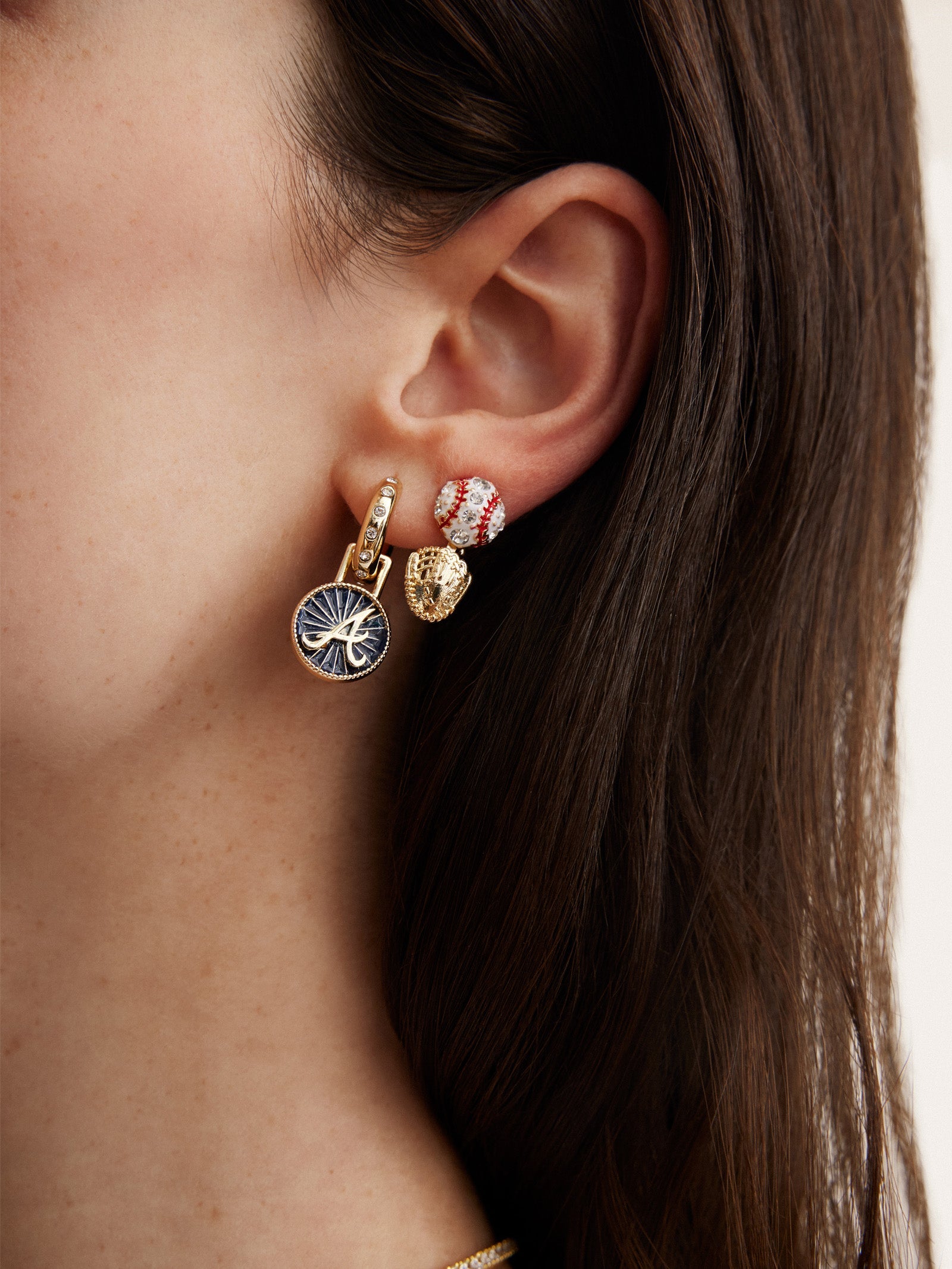 MLB Hoop Earring Set - Atlanta Braves