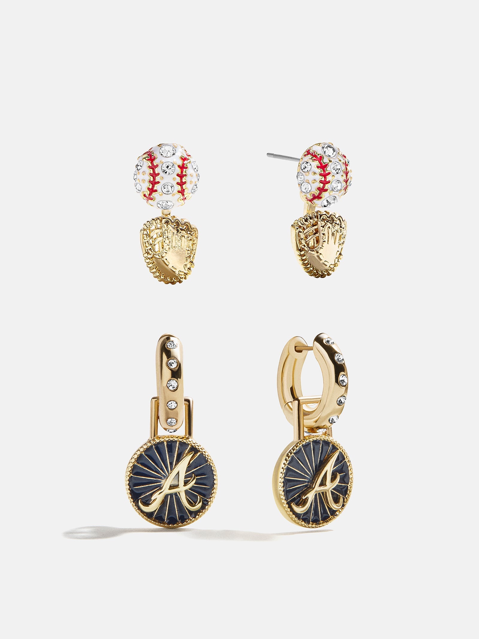 MLB Hoop Earring Set - Atlanta Braves