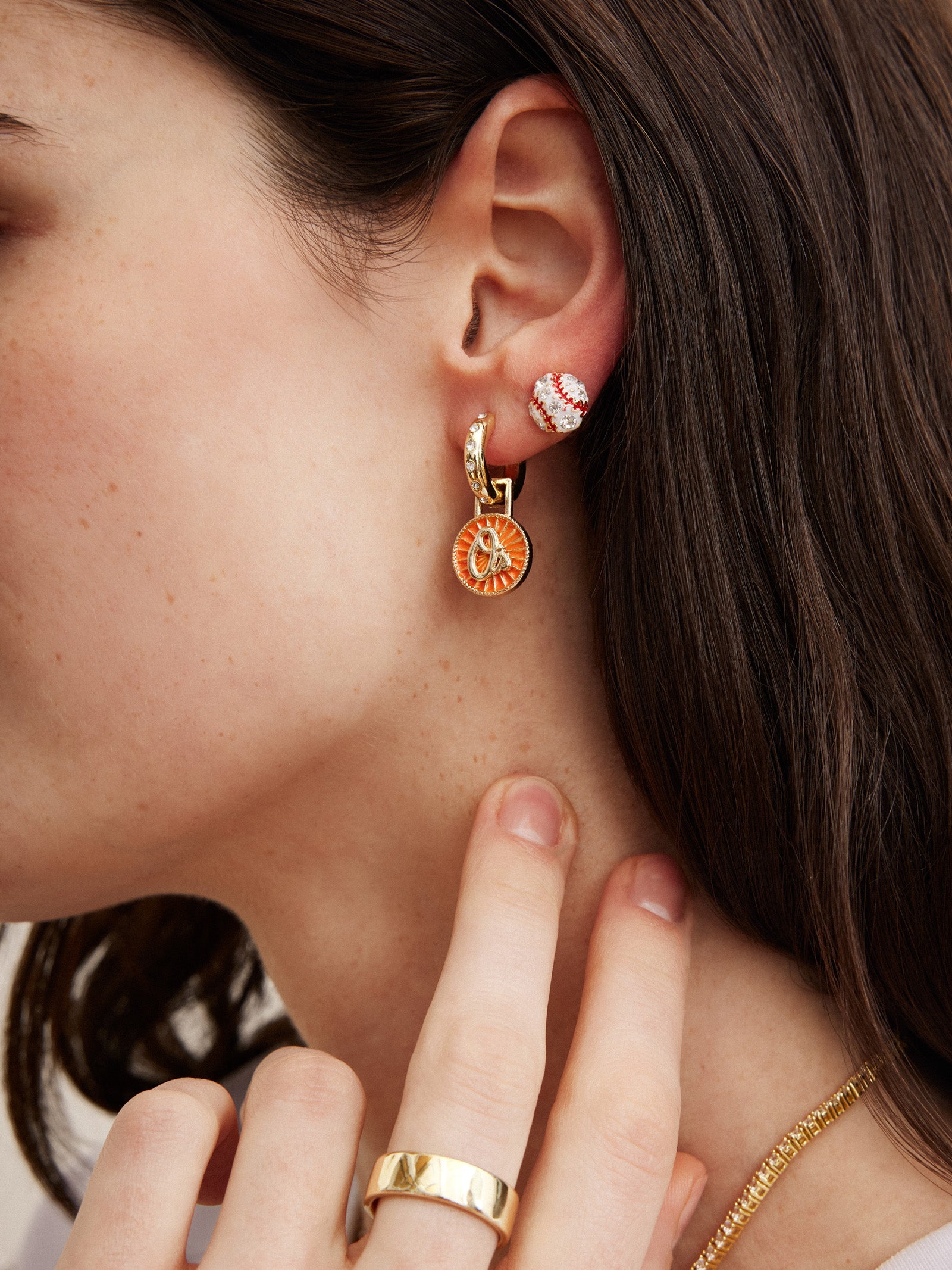 MLB Hoop Earring Set - Baltimore Orioles