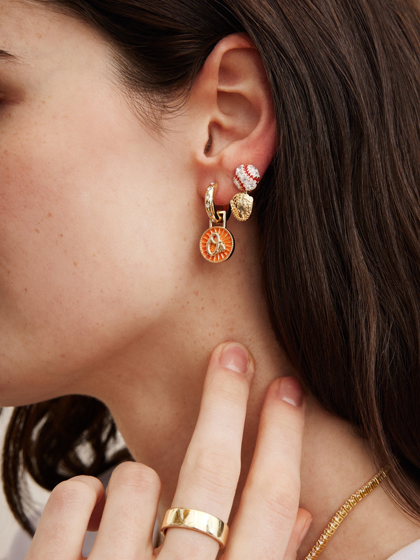 MLB Hoop Earring Set - Baltimore Orioles