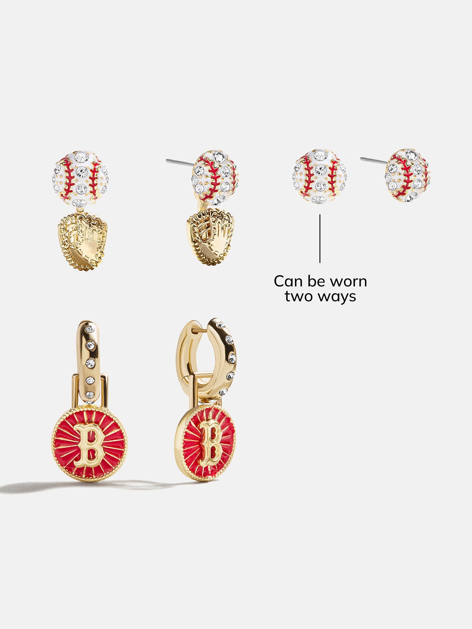 MLB Hoop Earring Set - Boston Red Sox