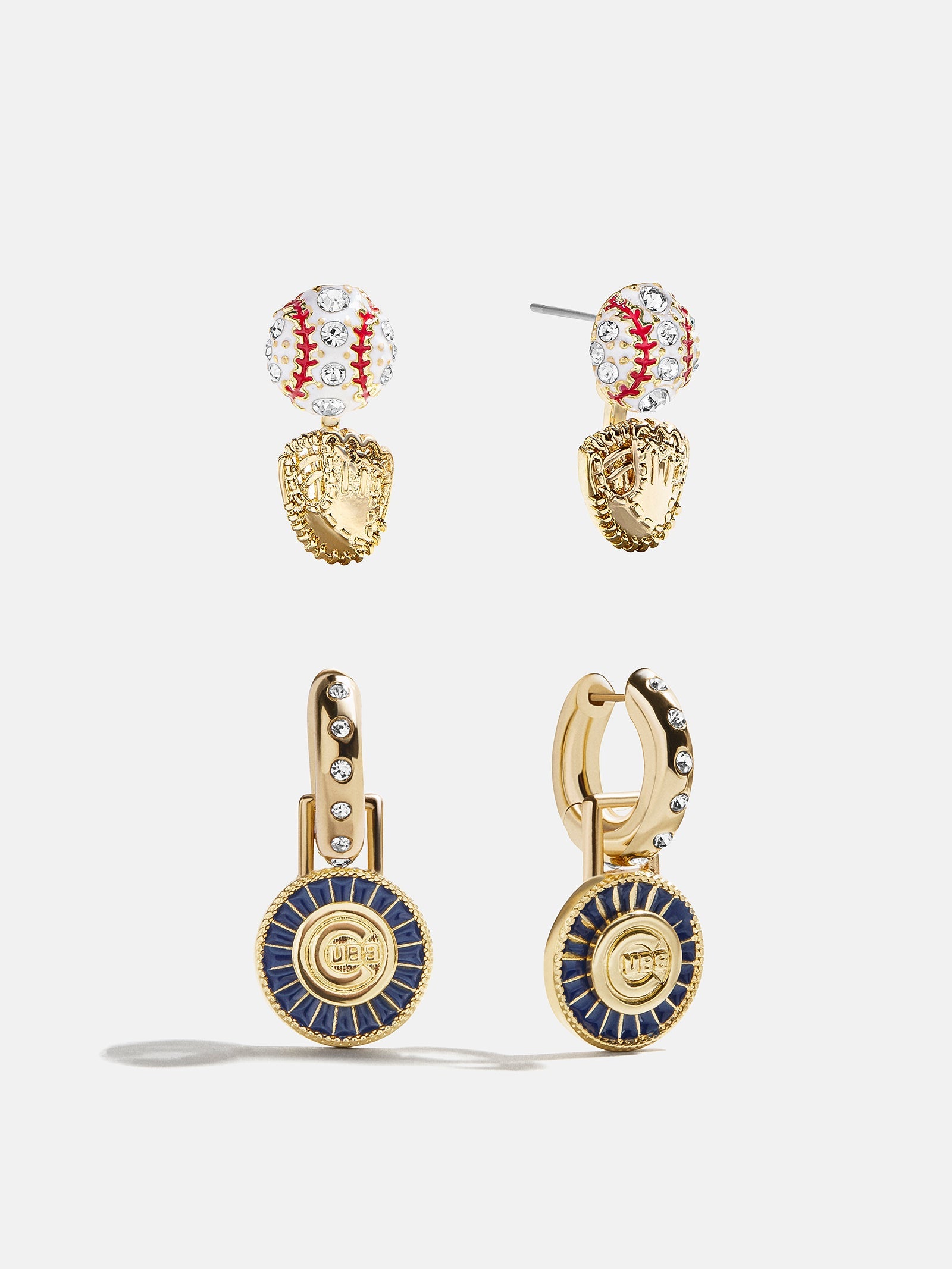 MLB Hoop Earring Set - Chicago Cubs