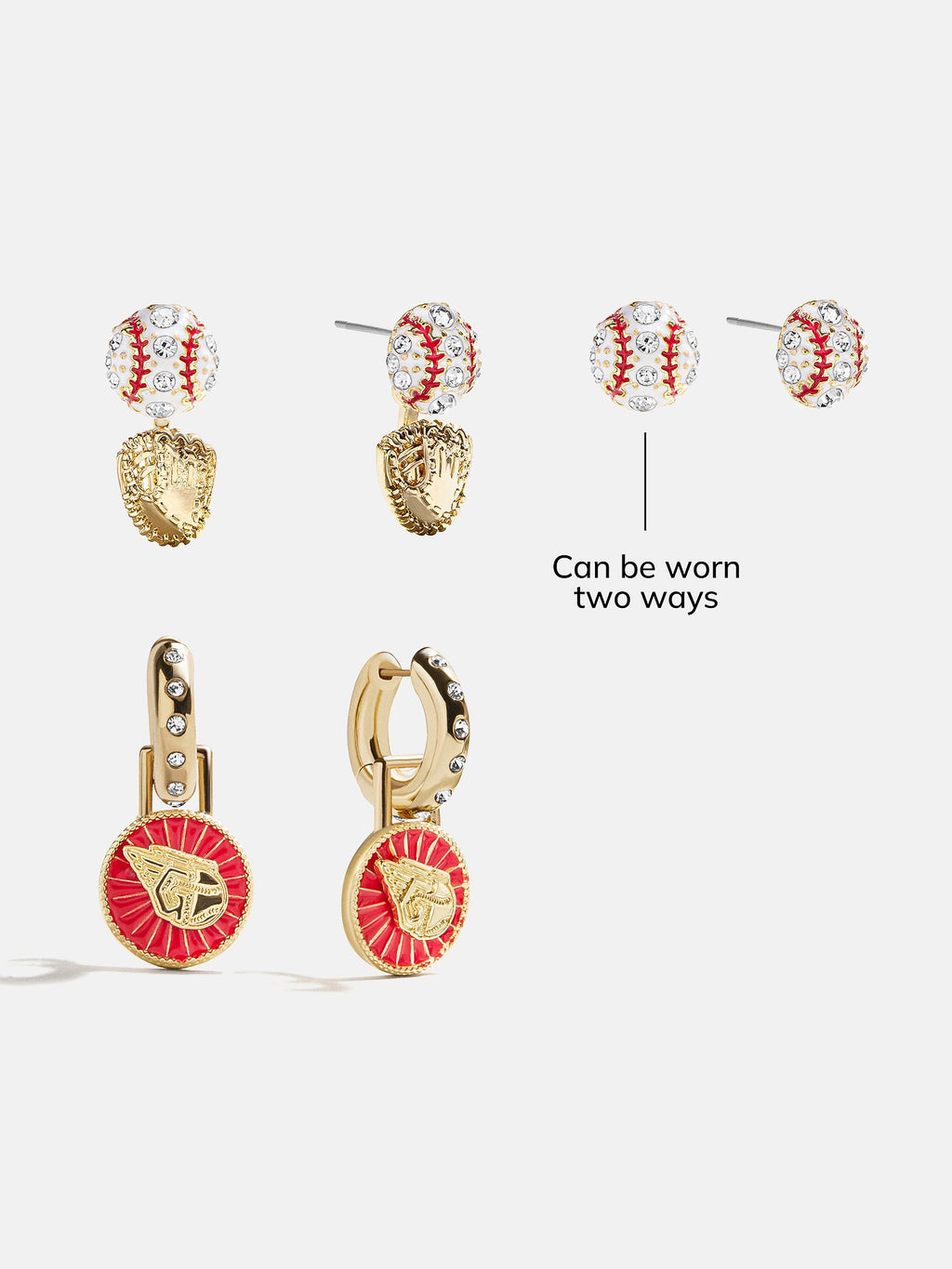 MLB Hoop Earring Set - Cleveland Guardians