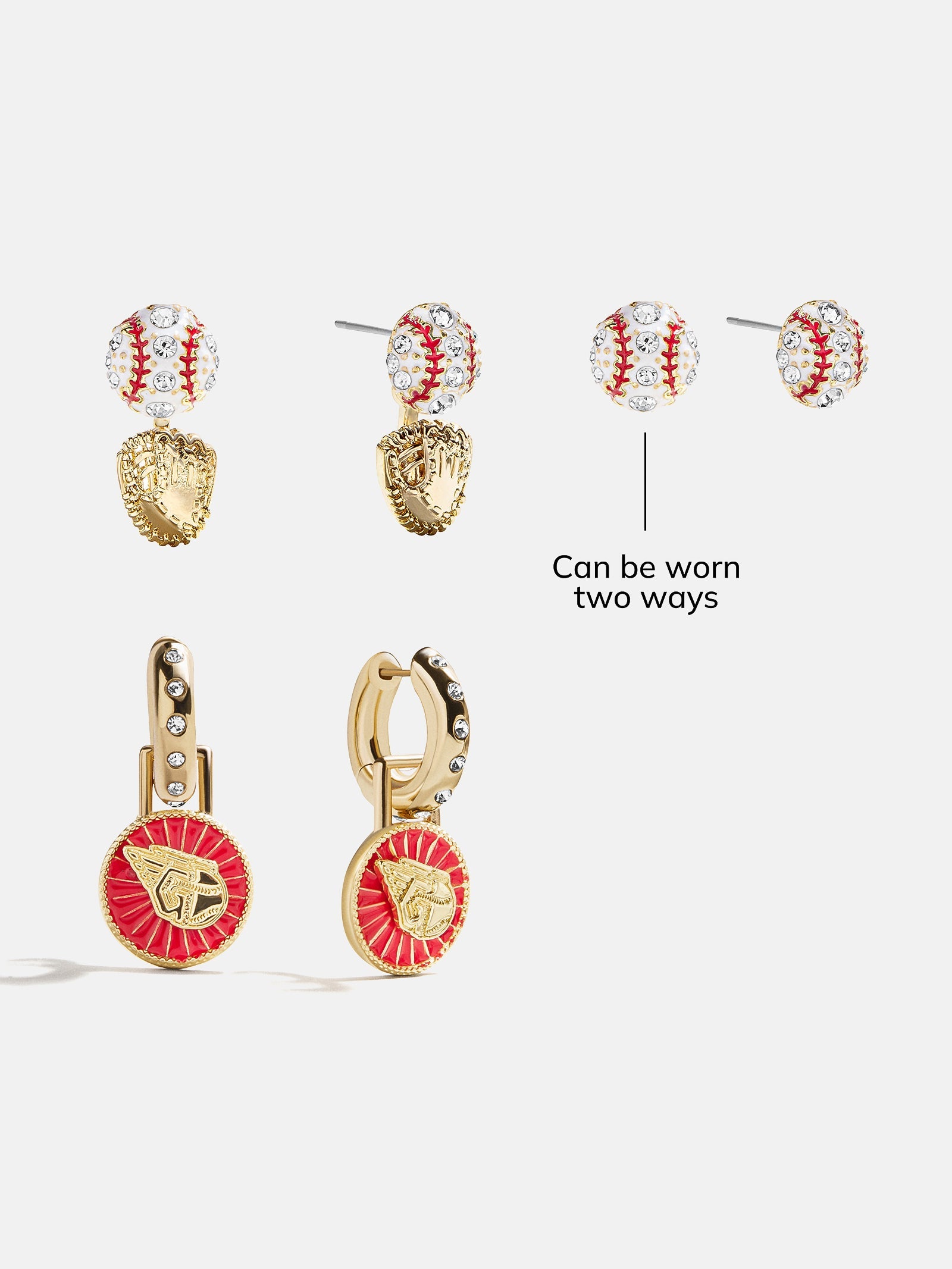 MLB Hoop Earring Set - Cleveland Guardians