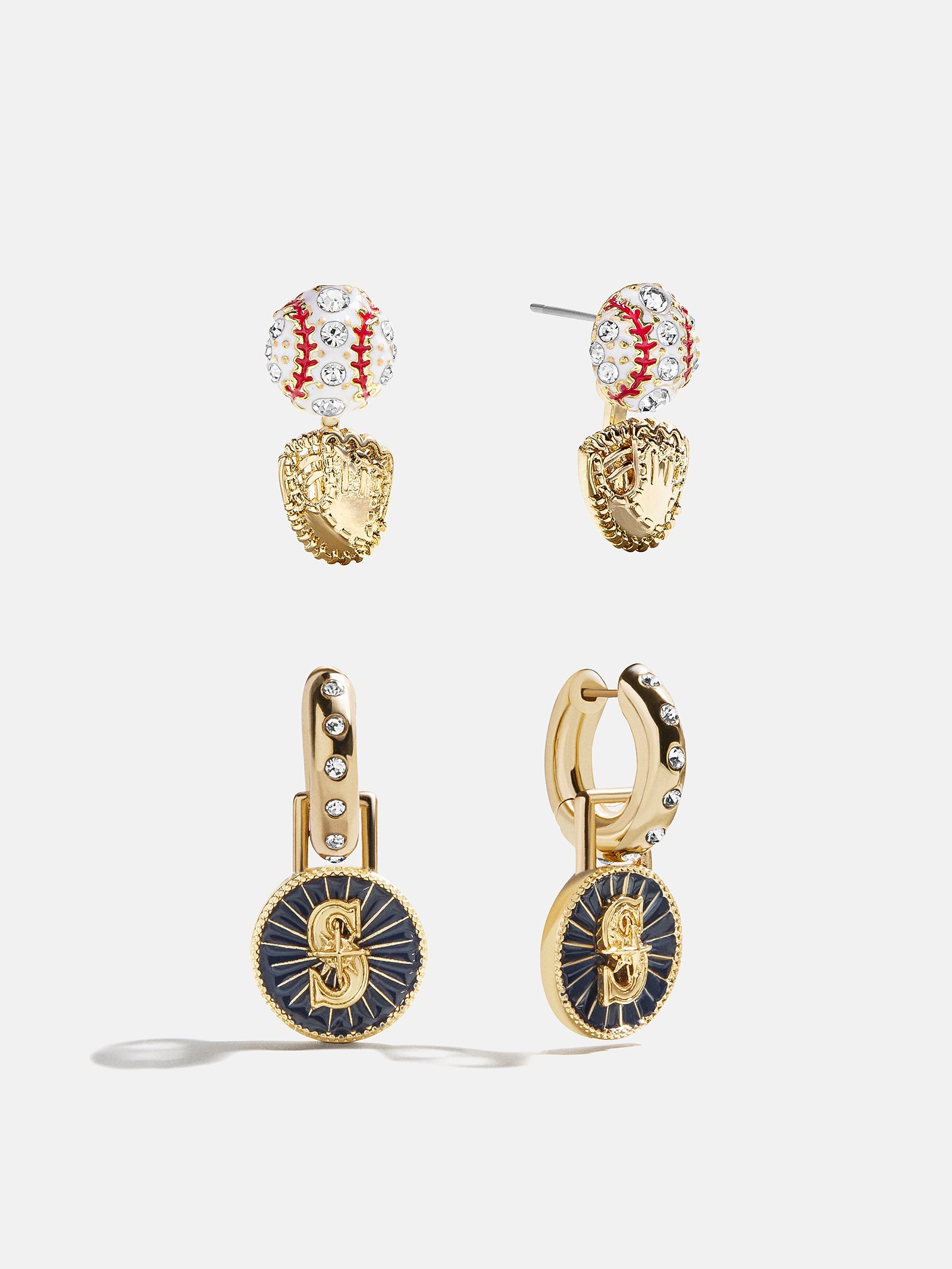 MLB Hoop Earring Set - Seattle Mariners