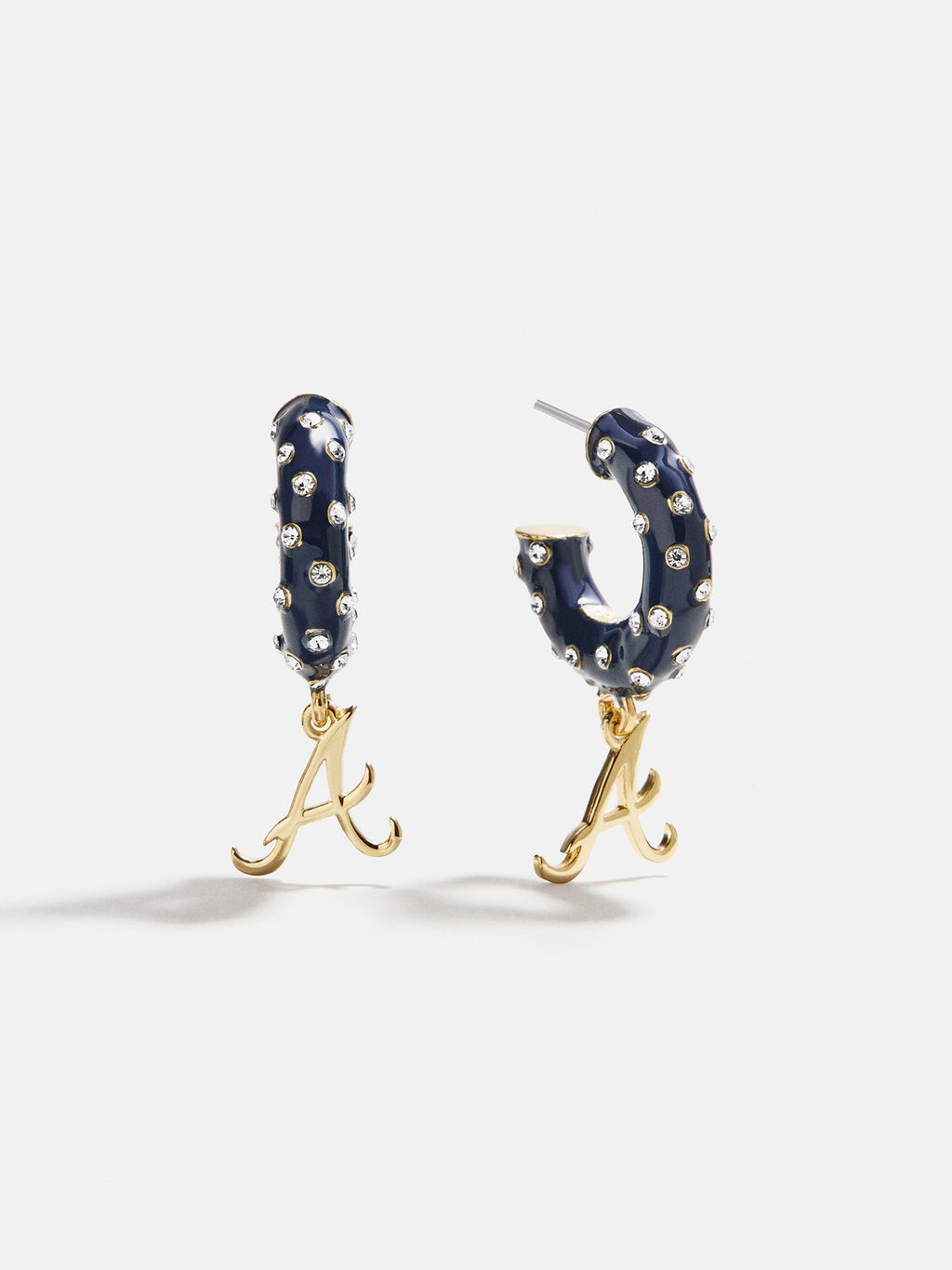 MLB Enamel Hoop Earrings - Atlanta Braves