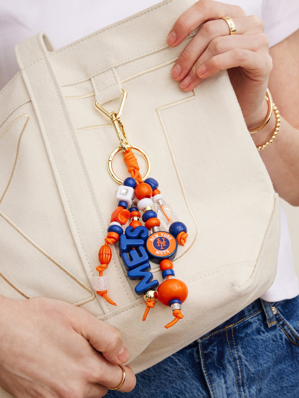 MLB Beaded Bag Charm - New York Mets