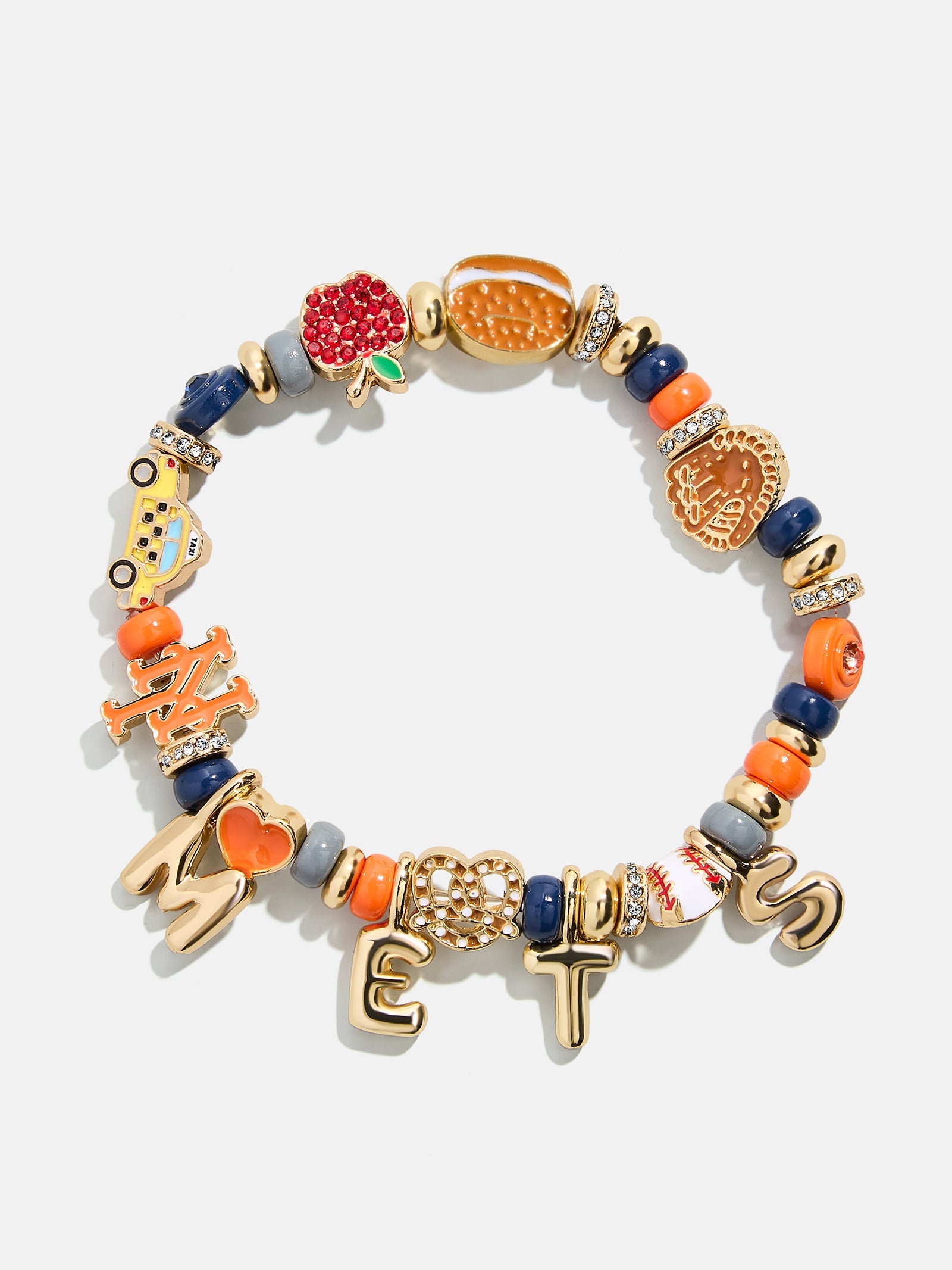 MLB Motif Beaded Bracelet - New York Mets