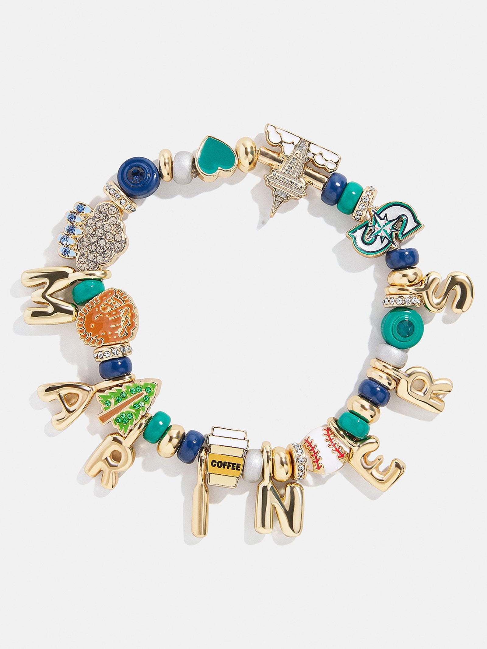 MLB Motif Beaded Bracelet - Seattle Mariners