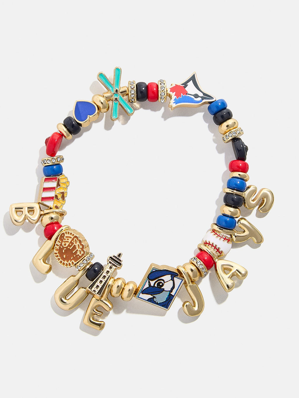 MLB Motif Beaded Bracelet - Toronto Blue Jays