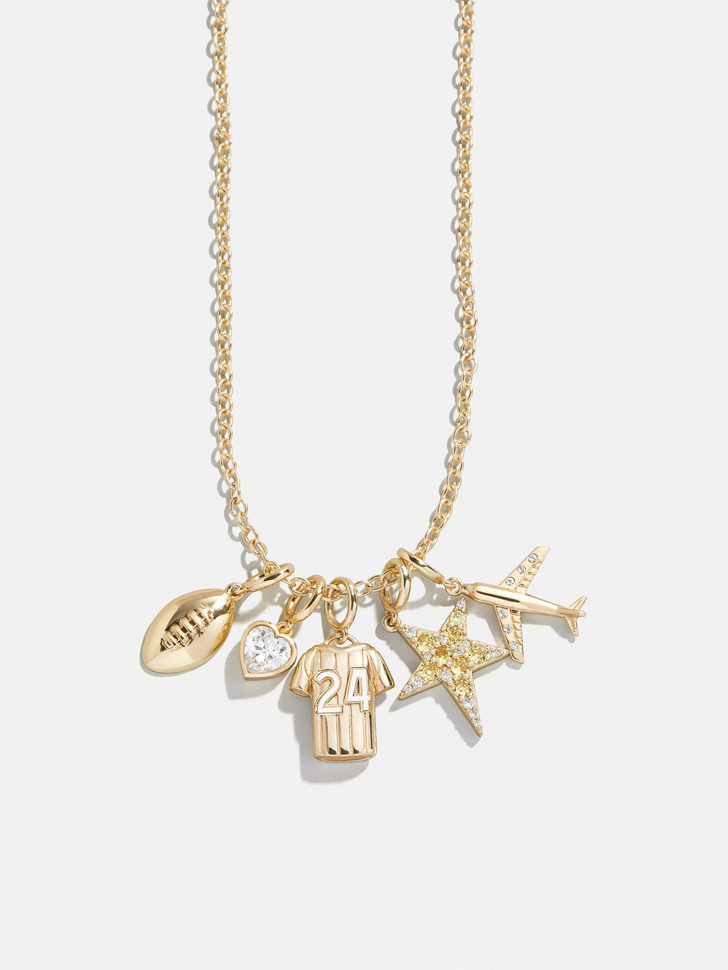 Jersey Custom Cluster Charm - White