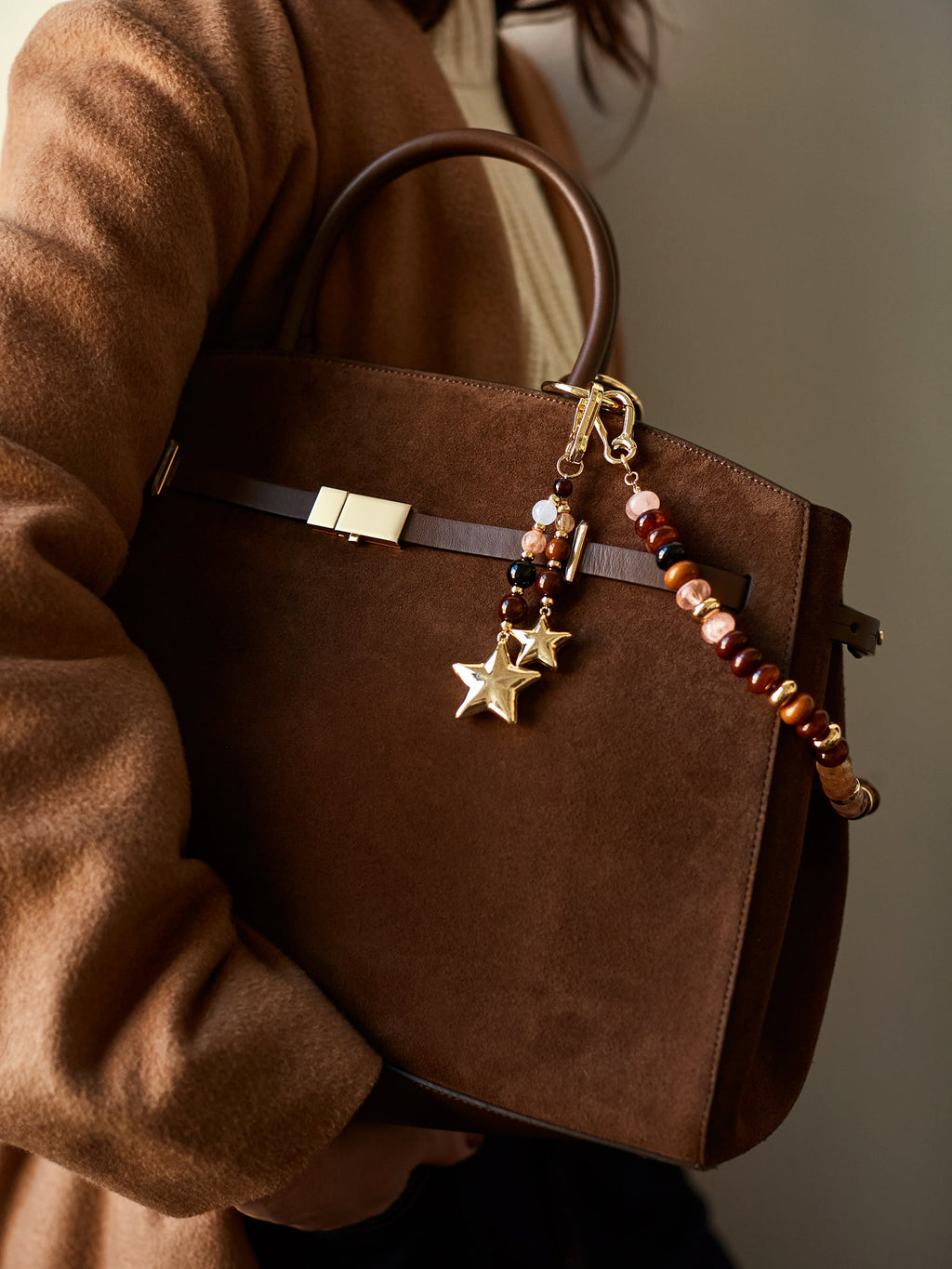 Starstruck Bag Charm - Gold/Brown
