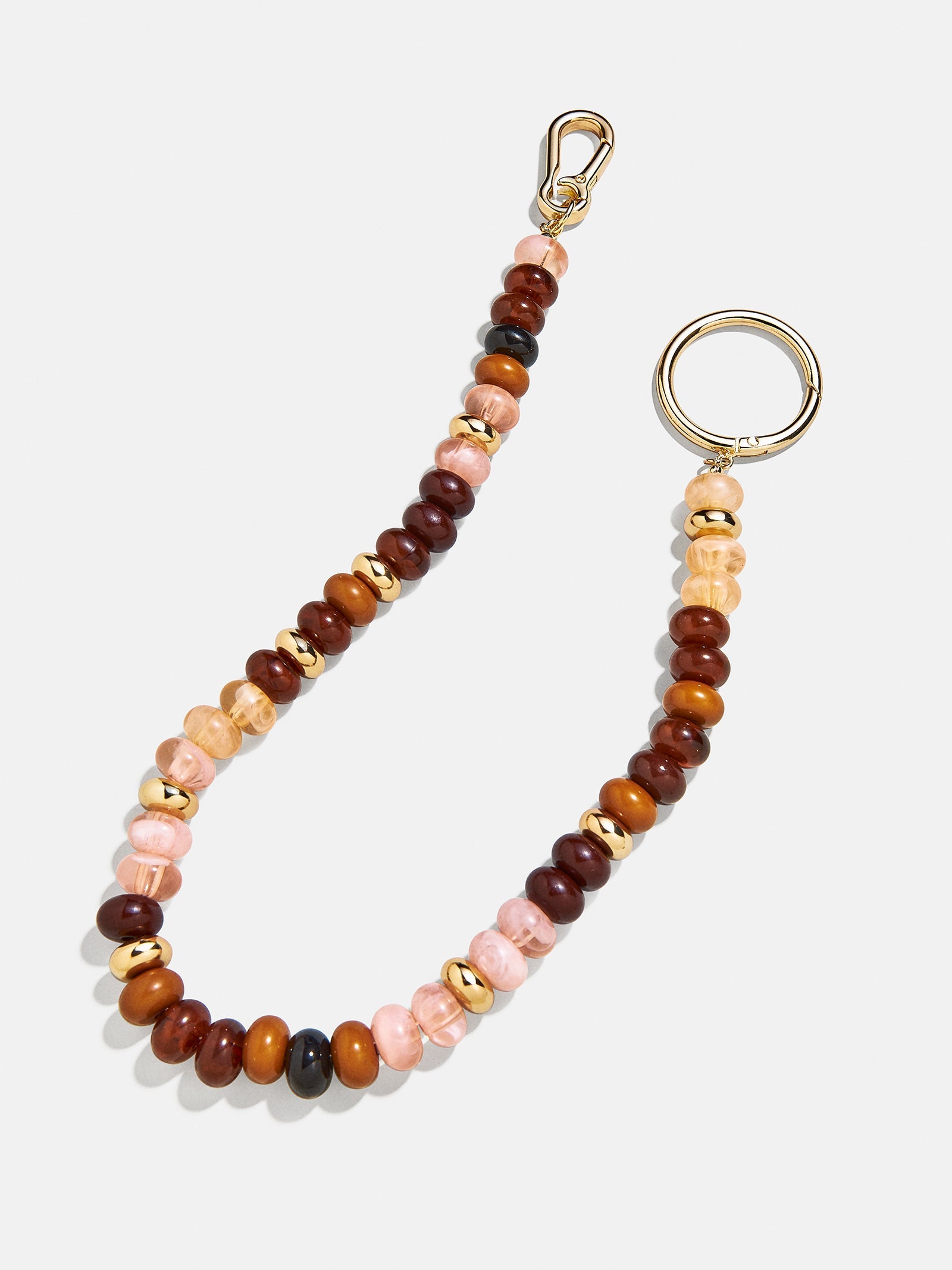Flying Colors Bag Charm - Gold/Brown