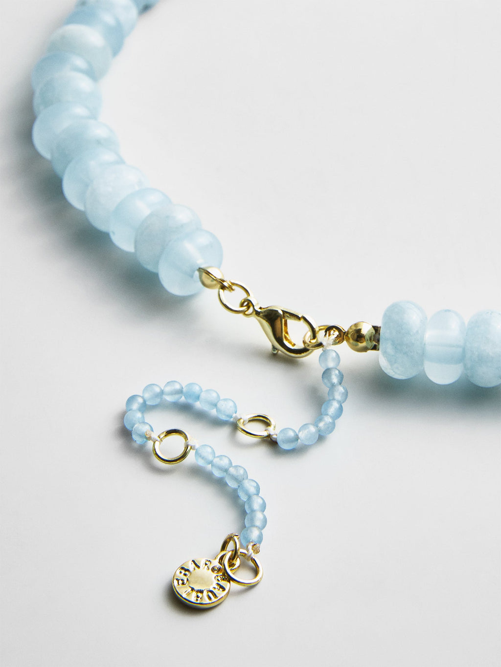 Joyce Semi-Precious Beaded Necklace - Blue Lace Agate