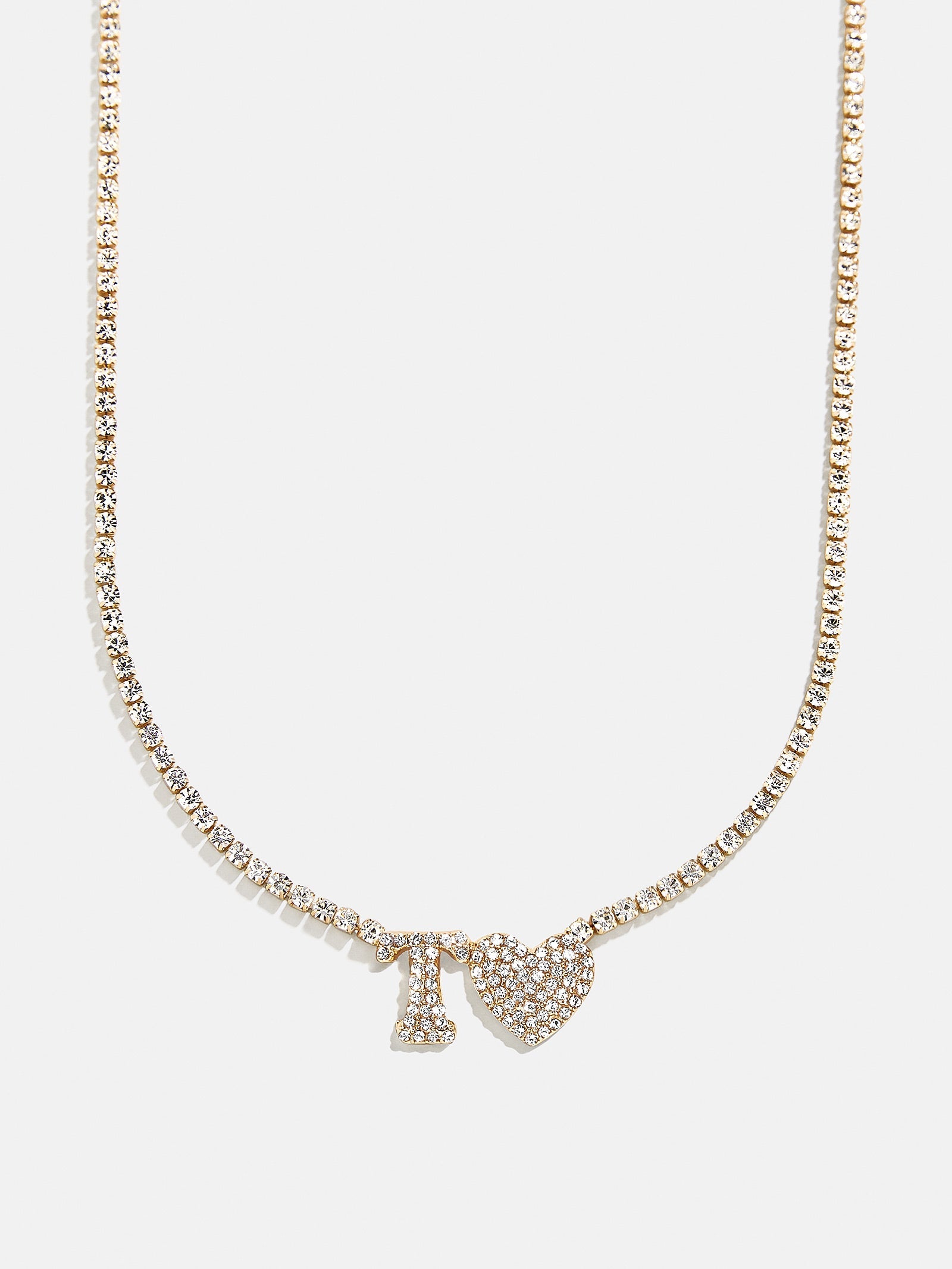 Love Letter Kids' Initial Tennis Necklace - Gold/Pavé