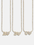 Love Letter Kids' Initial Tennis Necklace - Gold/Pavé