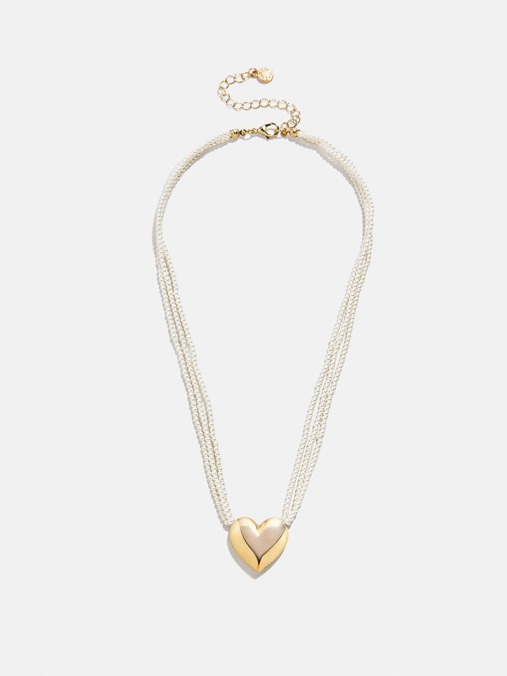 Millie Kids' Bubble Heart Necklace - Gold/Pearl