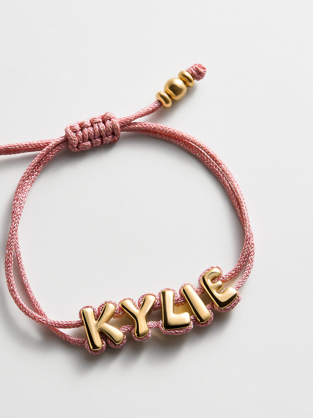 Wrapped Up Bubble Waterproof Custom Metallic Cord Bracelet - Pink