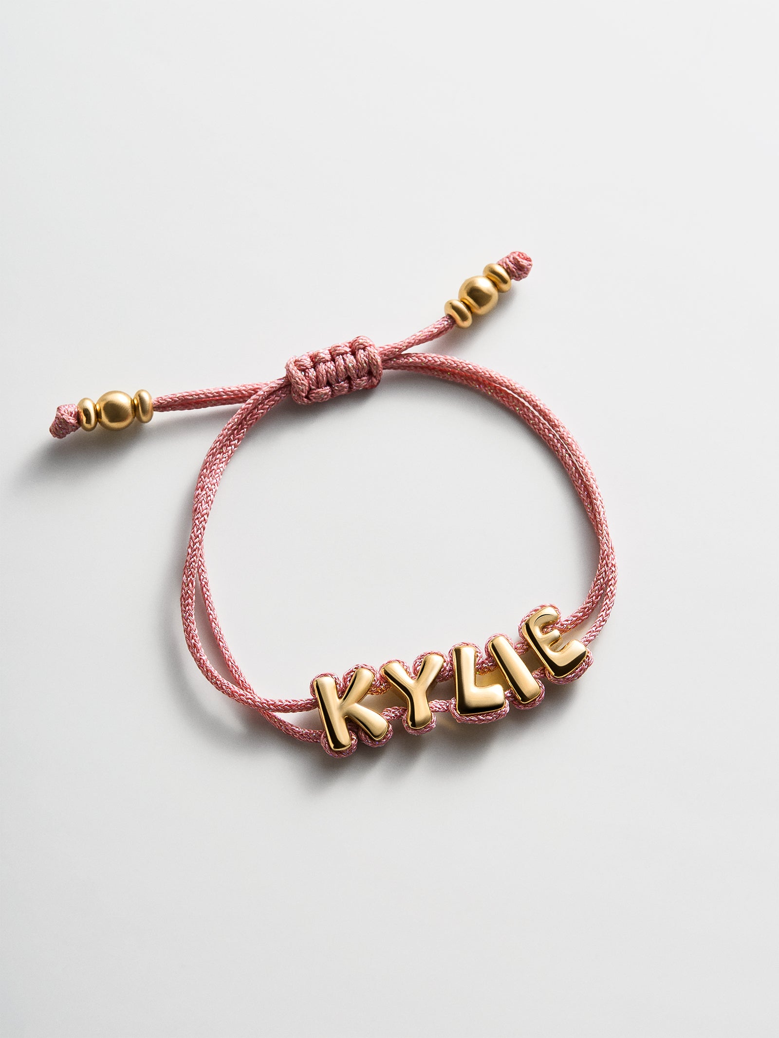 Wrapped Up Bubble Waterproof Custom Metallic Cord Bracelet - Pink