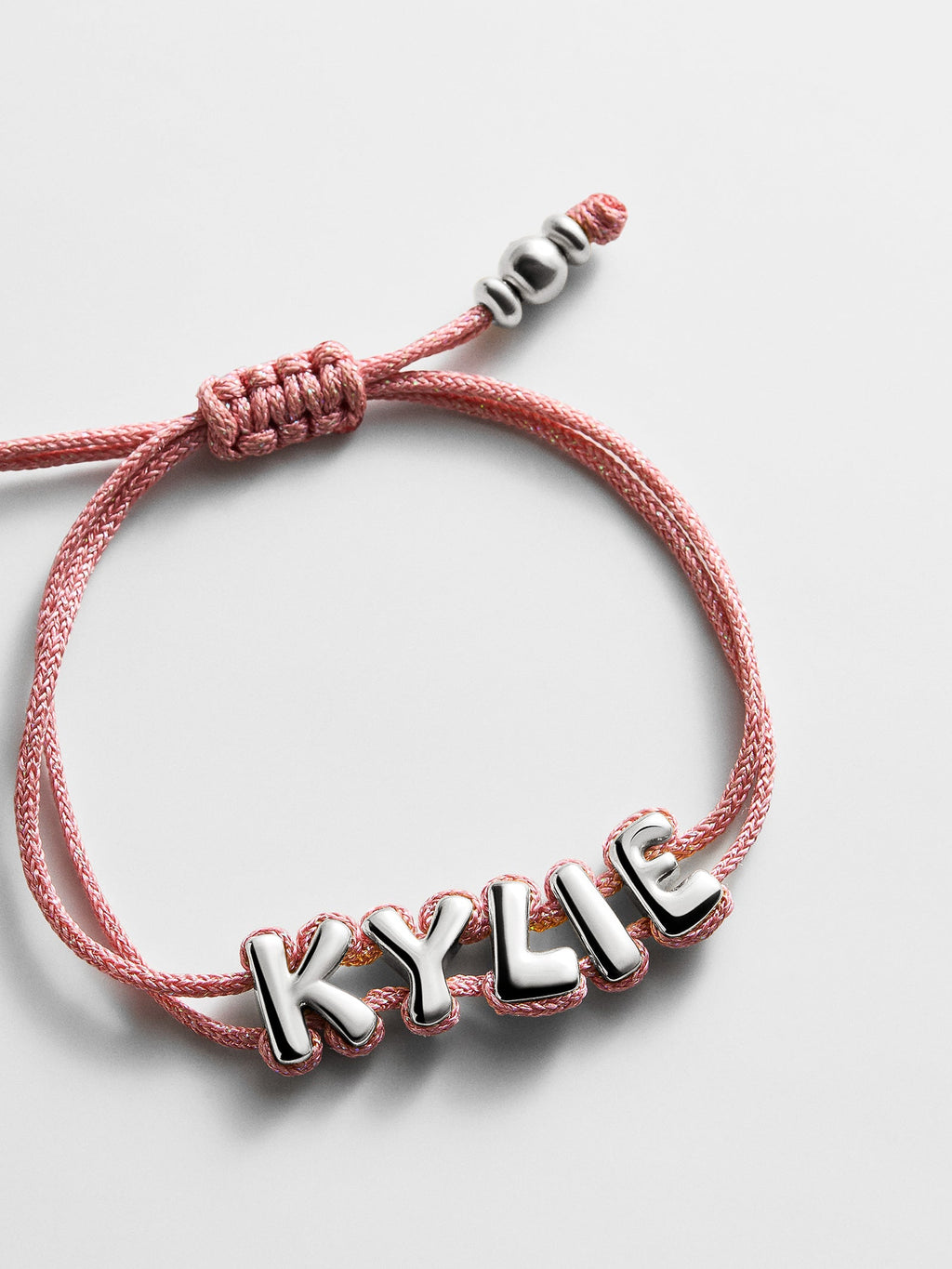 Wrapped Up Bubble Waterproof Custom Metallic Cord Bracelet - Pink