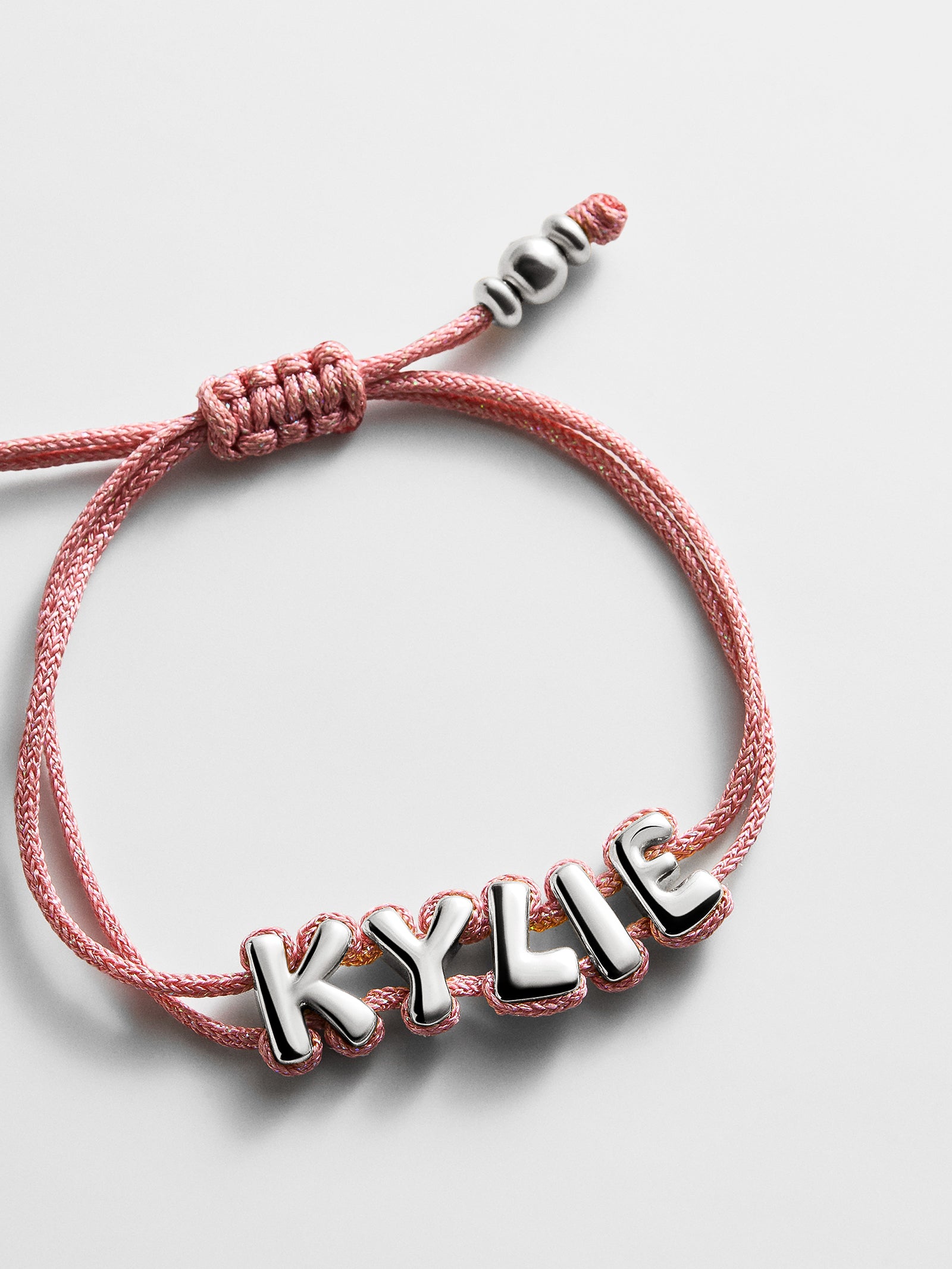 Wrapped Up Bubble Waterproof Custom Metallic Cord Bracelet - Pink