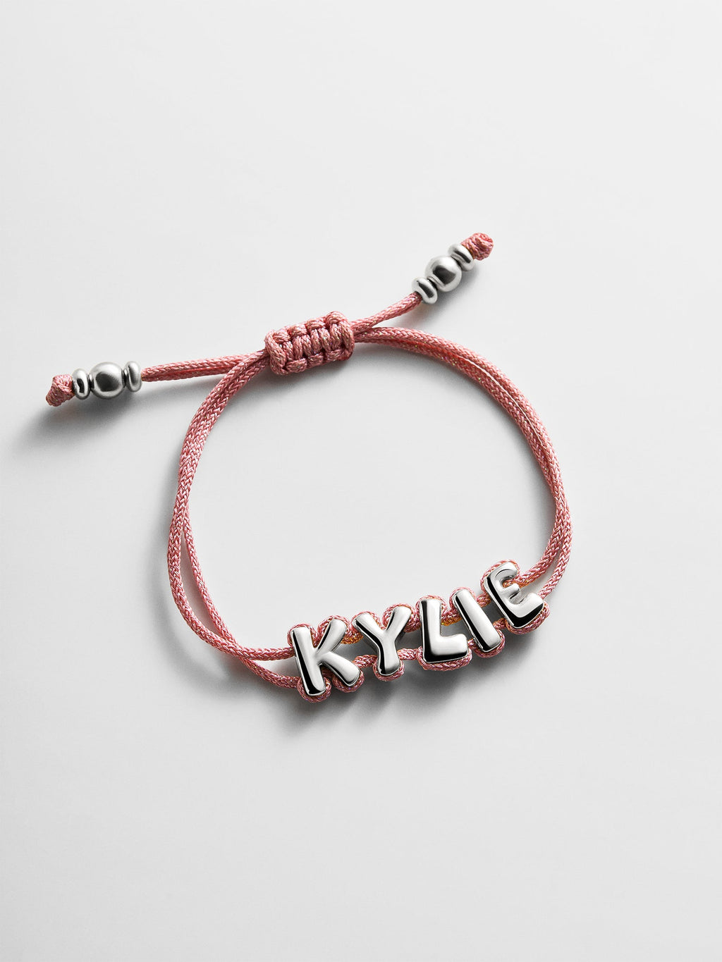 Wrapped Up Bubble Waterproof Custom Metallic Cord Bracelet - Pink