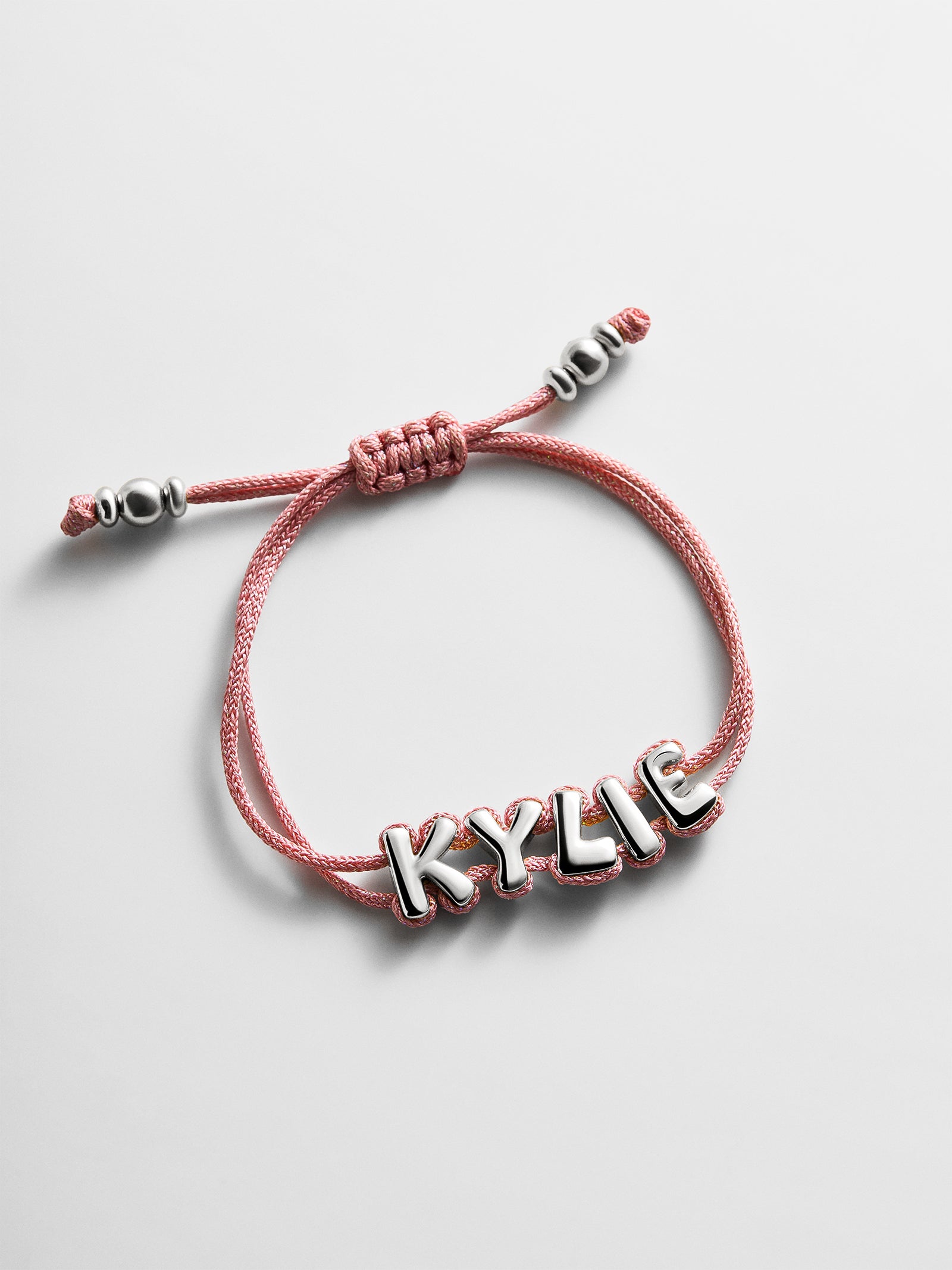 Wrapped Up Bubble Waterproof Custom Metallic Cord Bracelet - Pink