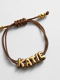 Wrapped Up Bubble Waterproof Custom Cord Bracelet - Brown