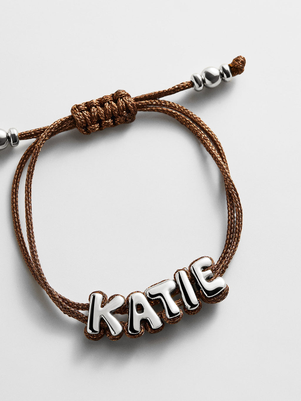 Wrapped Up Bubble Waterproof Custom Cord Bracelet - Brown