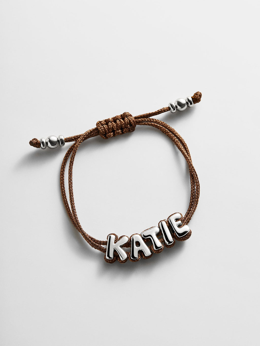 Wrapped Up Bubble Waterproof Custom Cord Bracelet - Brown