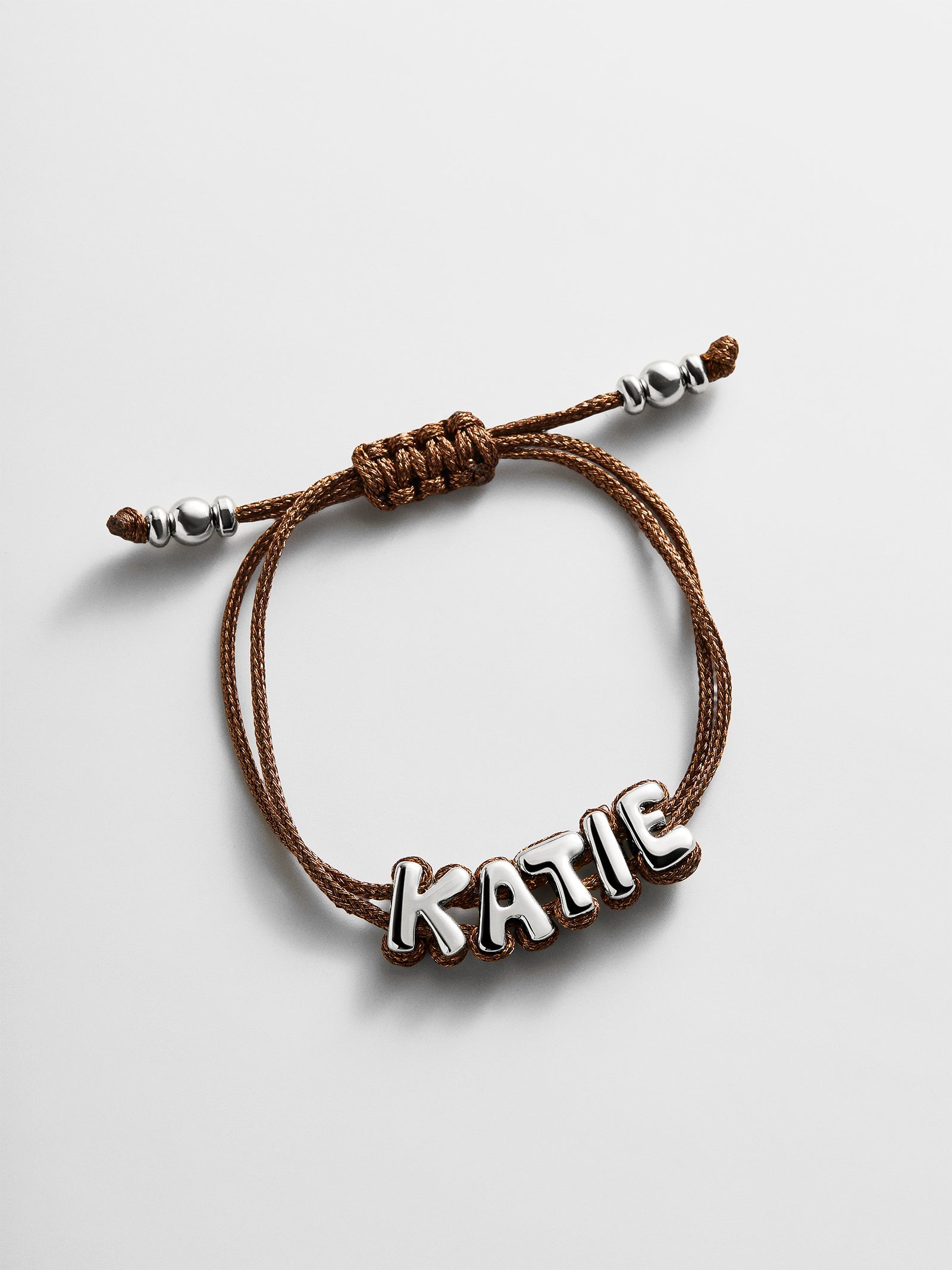Wrapped Up Bubble Waterproof Custom Cord Bracelet - Brown
