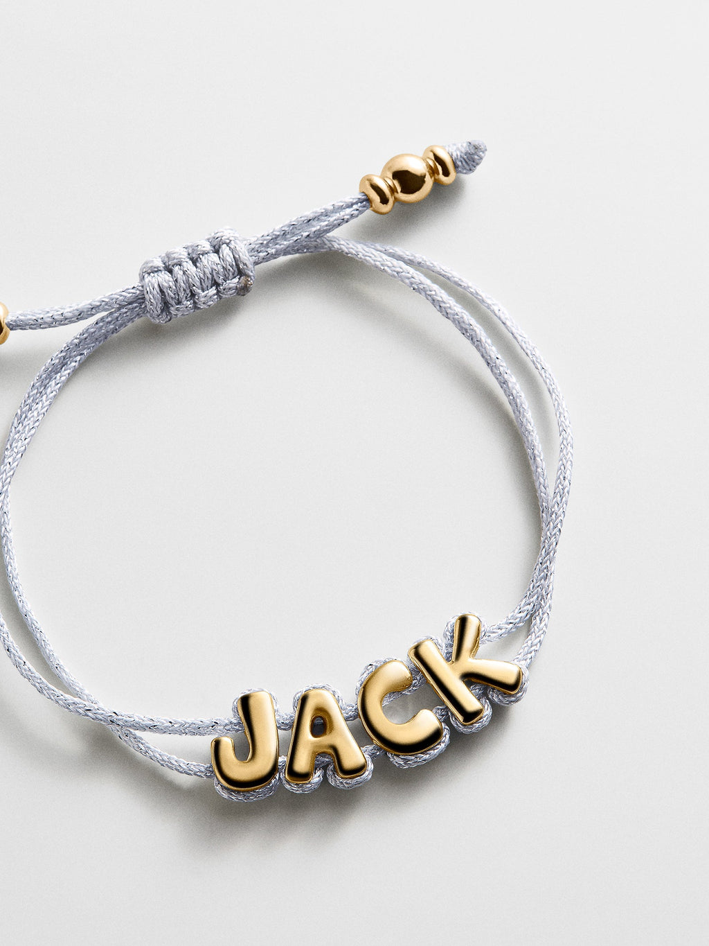 Wrapped Up Bubble Waterproof Custom Metallic Cord Bracelet - Silver