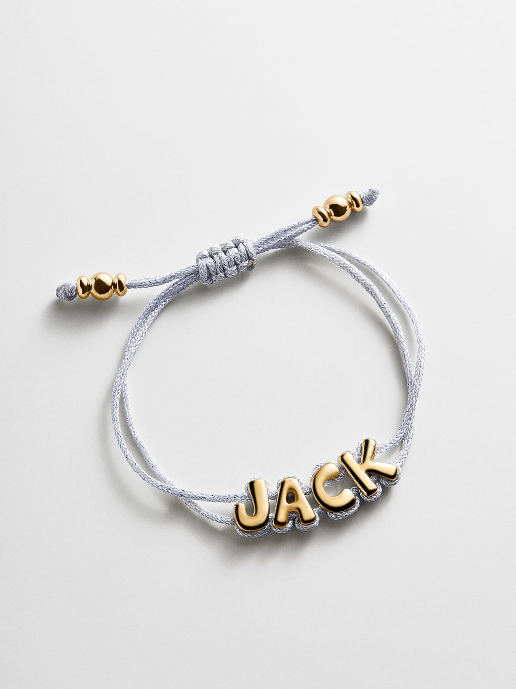 Wrapped Up Bubble Waterproof Custom Metallic Cord Bracelet - Silver