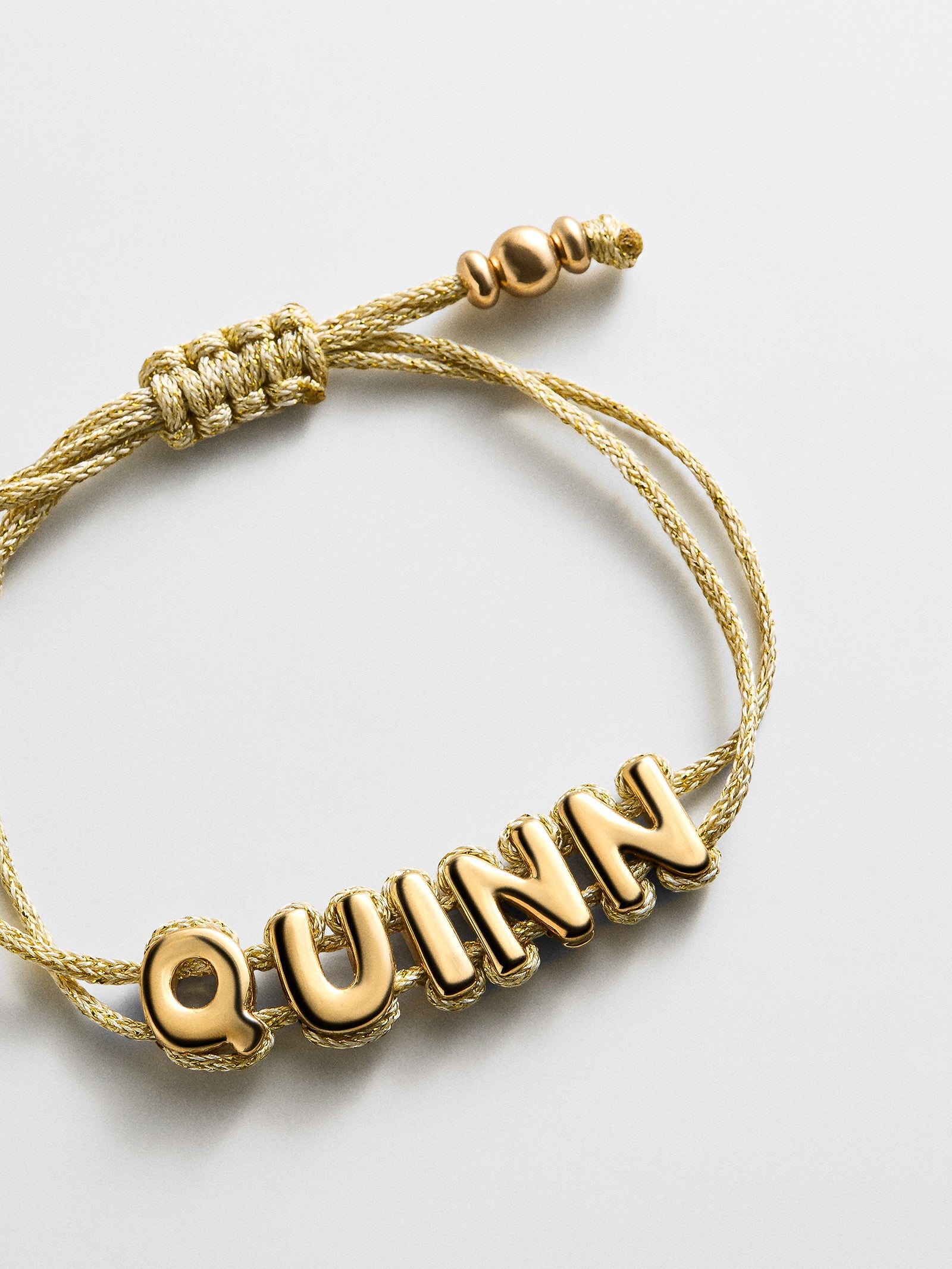 Wrapped Up Bubble Waterproof Custom Cord Bracelet - Gold