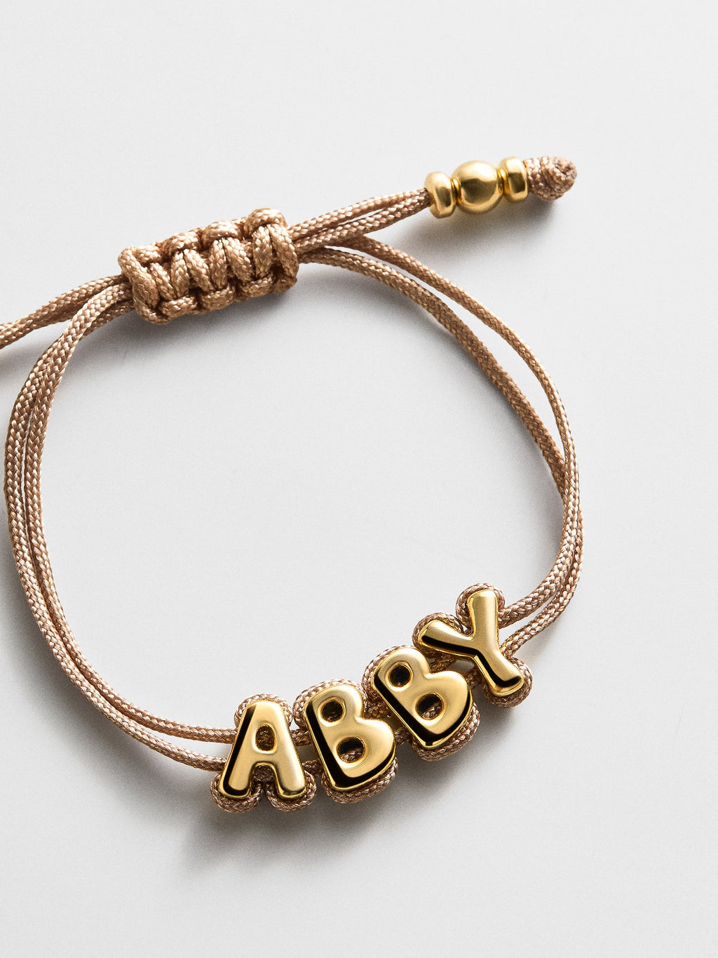 Wrapped Up Bubble Waterproof Custom Cord Bracelet - Light Brown