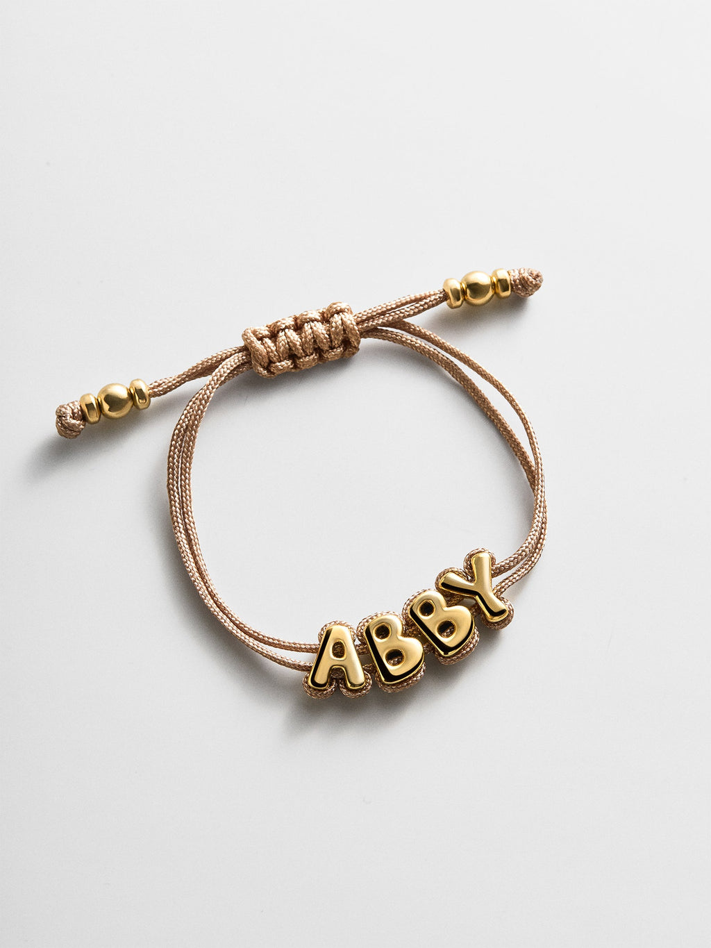 Wrapped Up Bubble Waterproof Custom Cord Bracelet - Light Brown