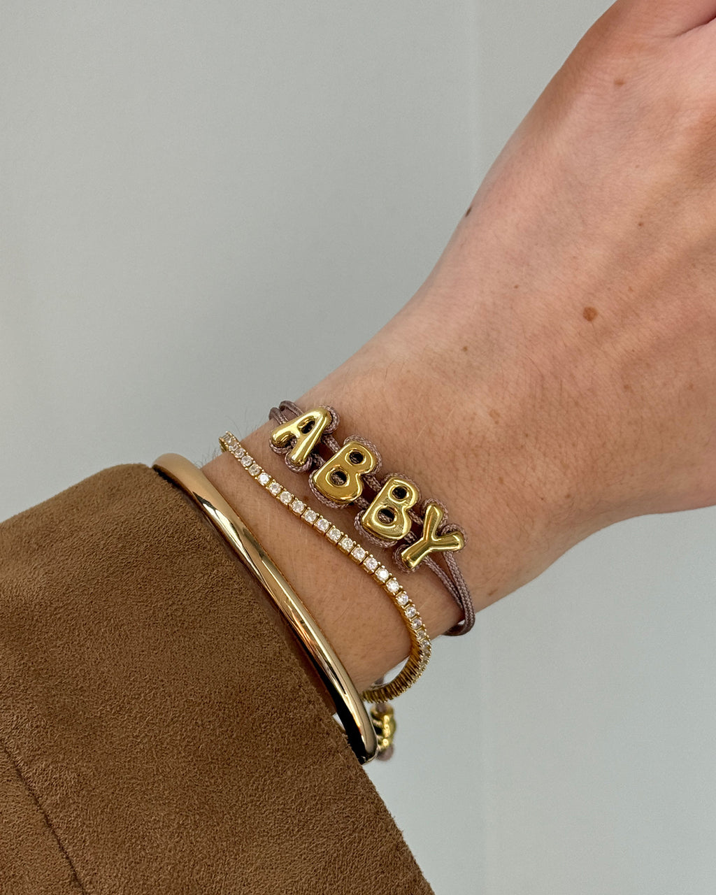 Wrapped Up Bubble Waterproof Custom Metallic Cord Bracelet - Multi
