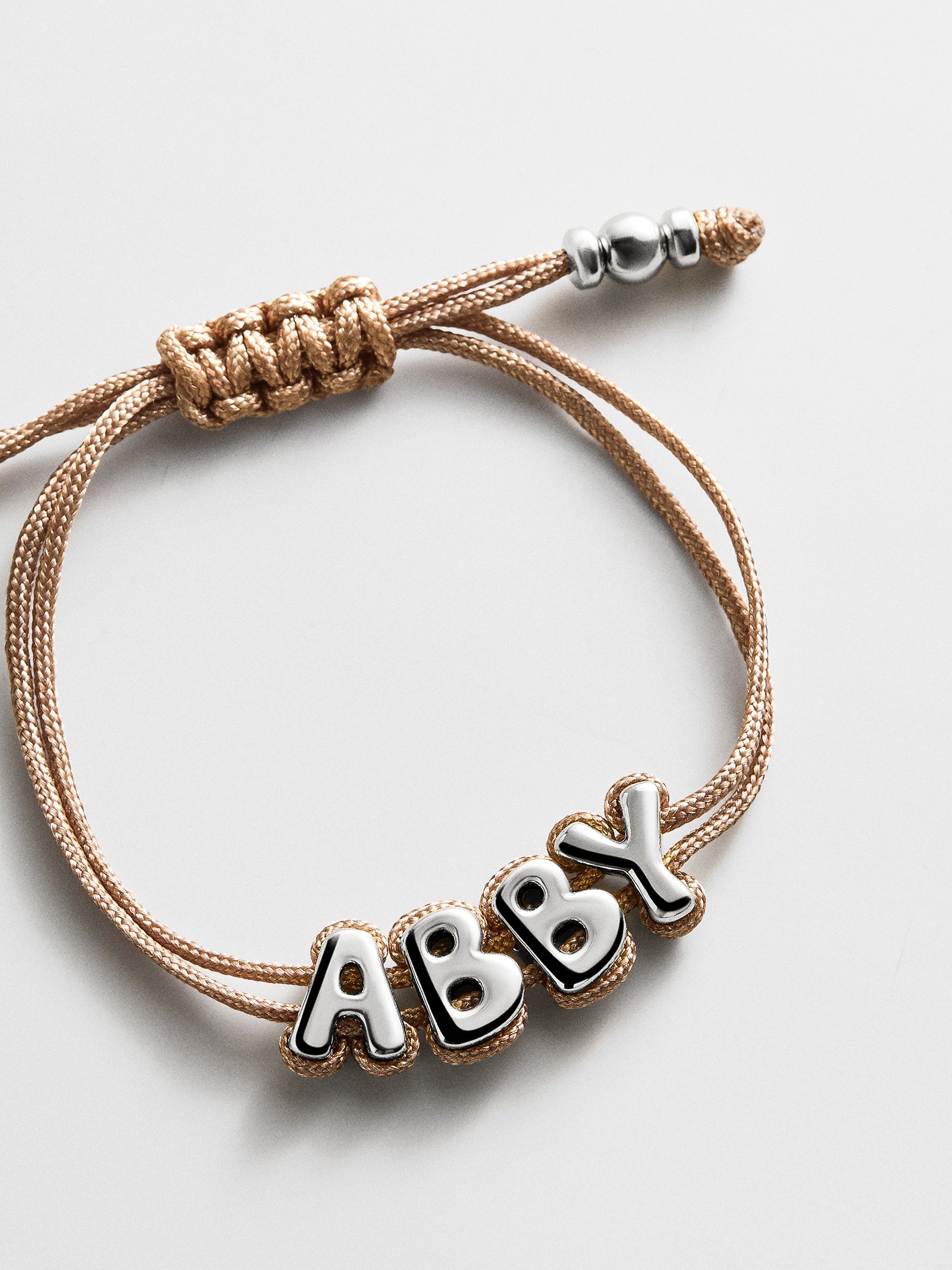 Wrapped Up Bubble Waterproof Custom Cord Bracelet - Light Brown