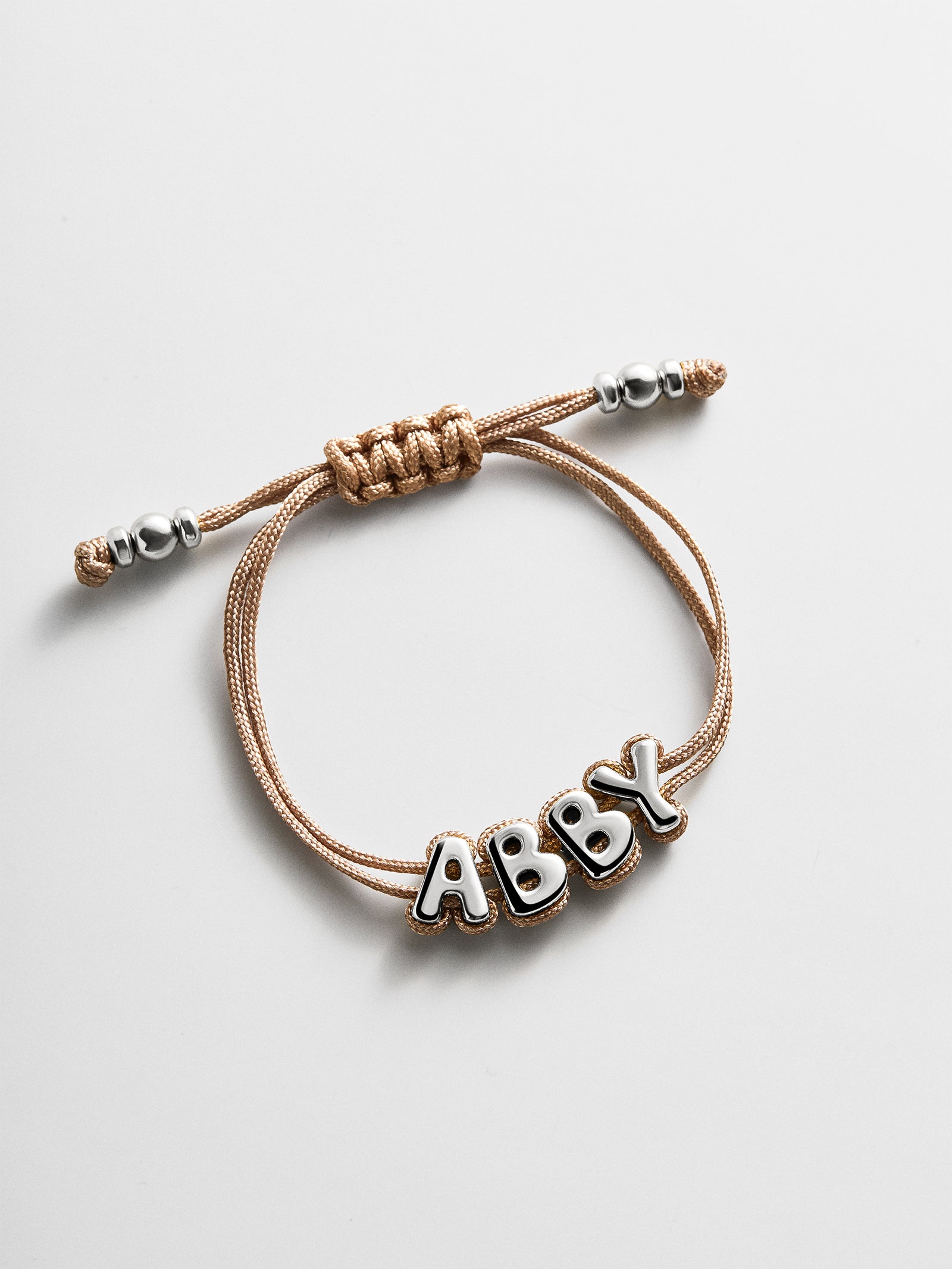 Wrapped Up Bubble Waterproof Custom Cord Bracelet - Light Brown