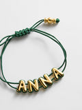 Wrapped Up Bubble Waterproof Custom Cord Bracelet - Dark Green