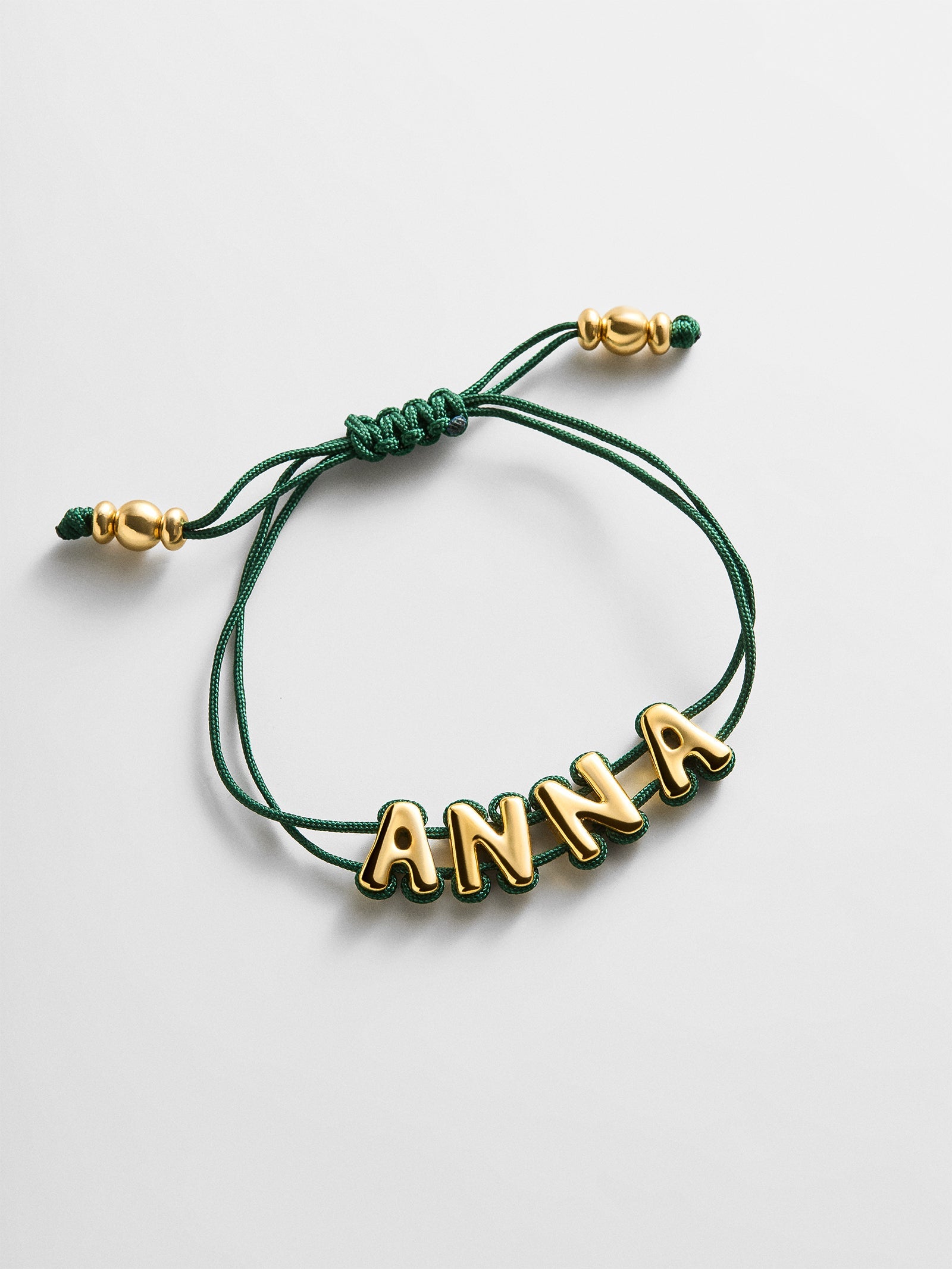 Wrapped Up Bubble Waterproof Custom Cord Bracelet - Dark Green