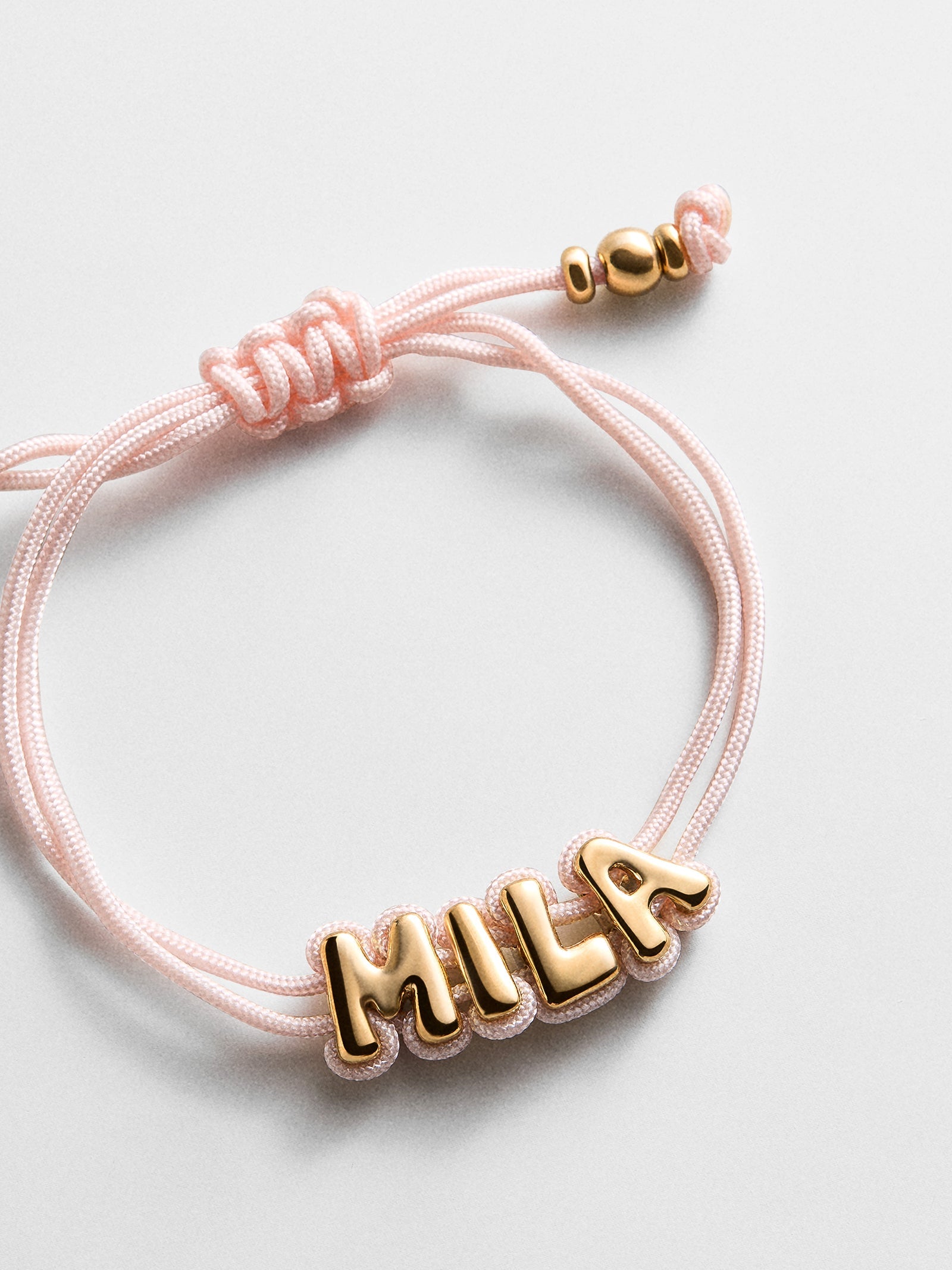Wrapped Up Bubble Waterproof Custom Cord Bracelet - Blush