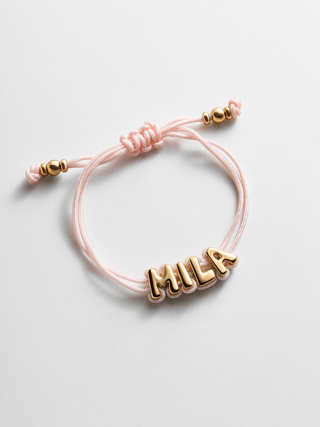 Wrapped Up Bubble Waterproof Custom Cord Bracelet - Blush