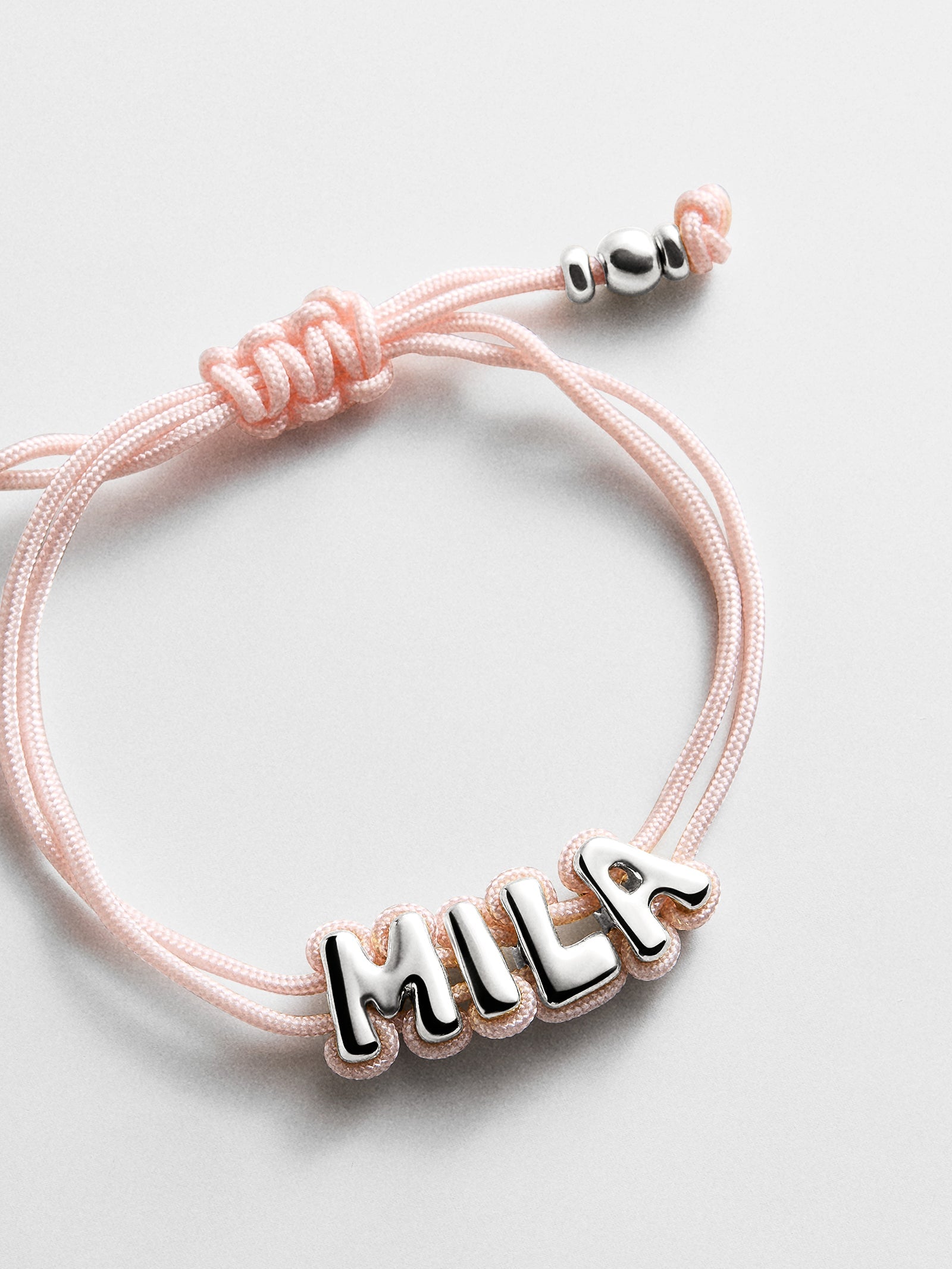 Wrapped Up Bubble Waterproof Custom Cord Bracelet - Blush