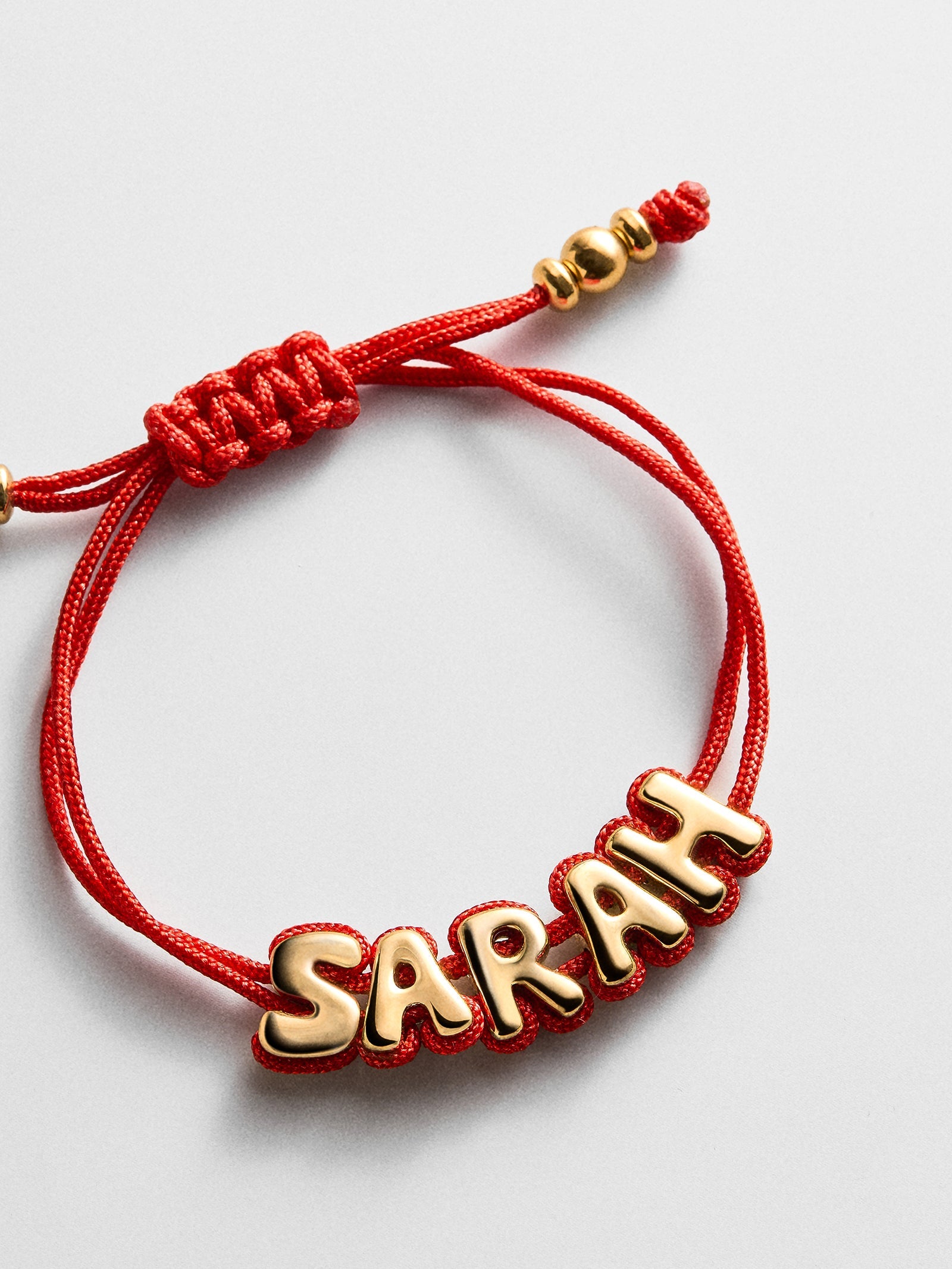 Wrapped Up Bubble Waterproof Custom Cord Bracelet - Red